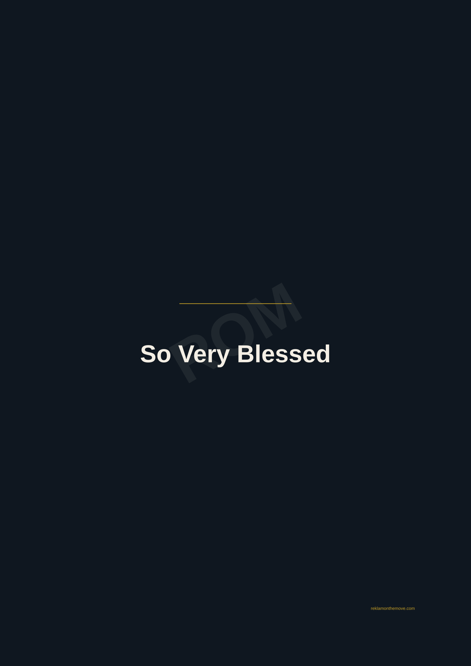 So Very Blessed · Gece — ROM dijital ürün önizlemesi (filigranlı)