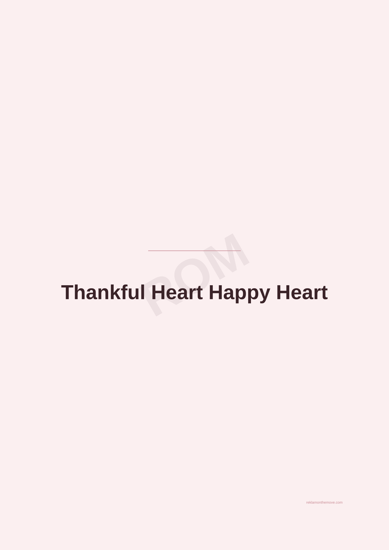 Thankful Heart Happy Heart · Gül — ROM dijital ürün önizlemesi (filigranlı)