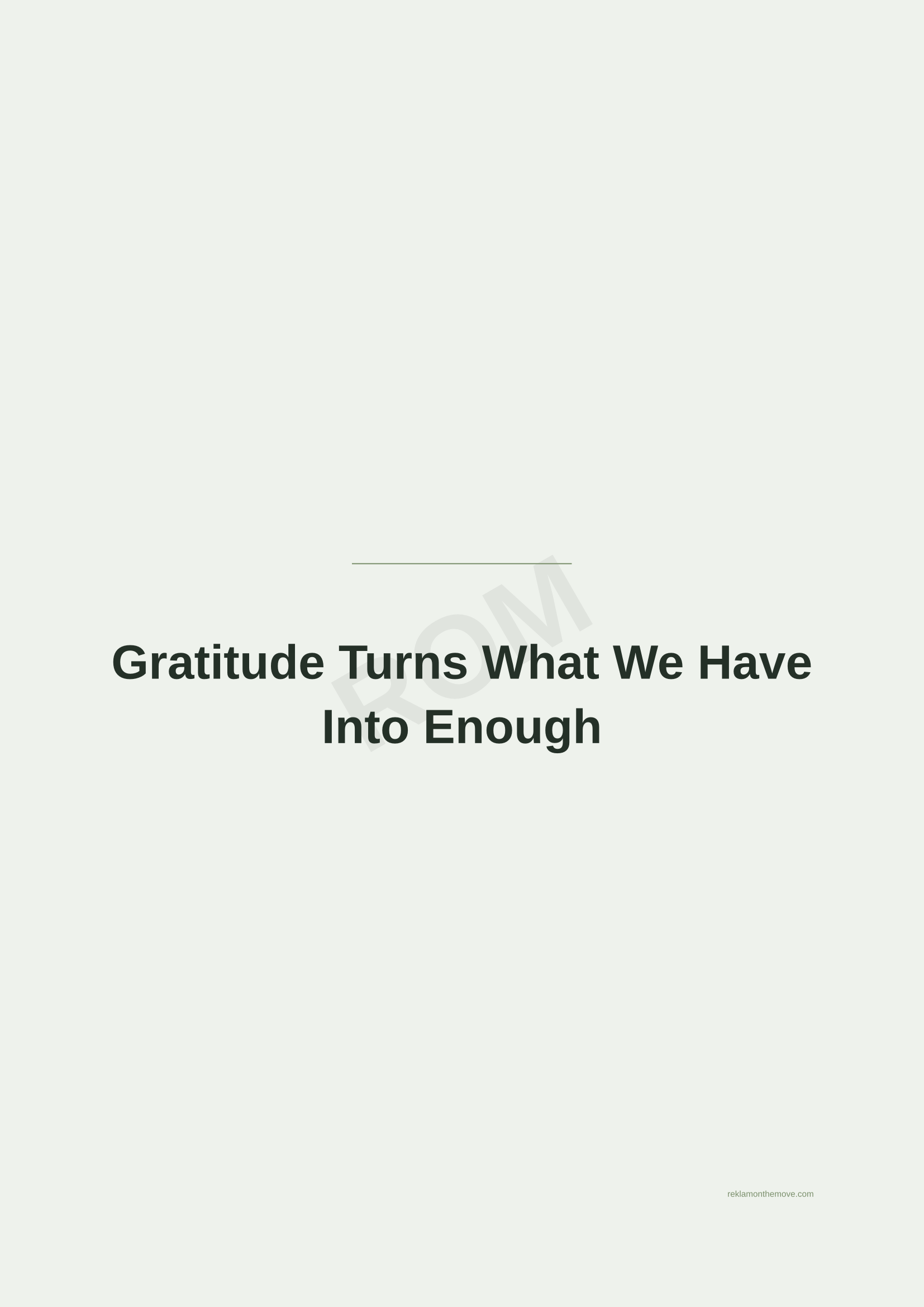 Gratitude Turns What We Have Into Enough · Adaçayı — ROM dijital ürün önizlemesi (filigranlı)