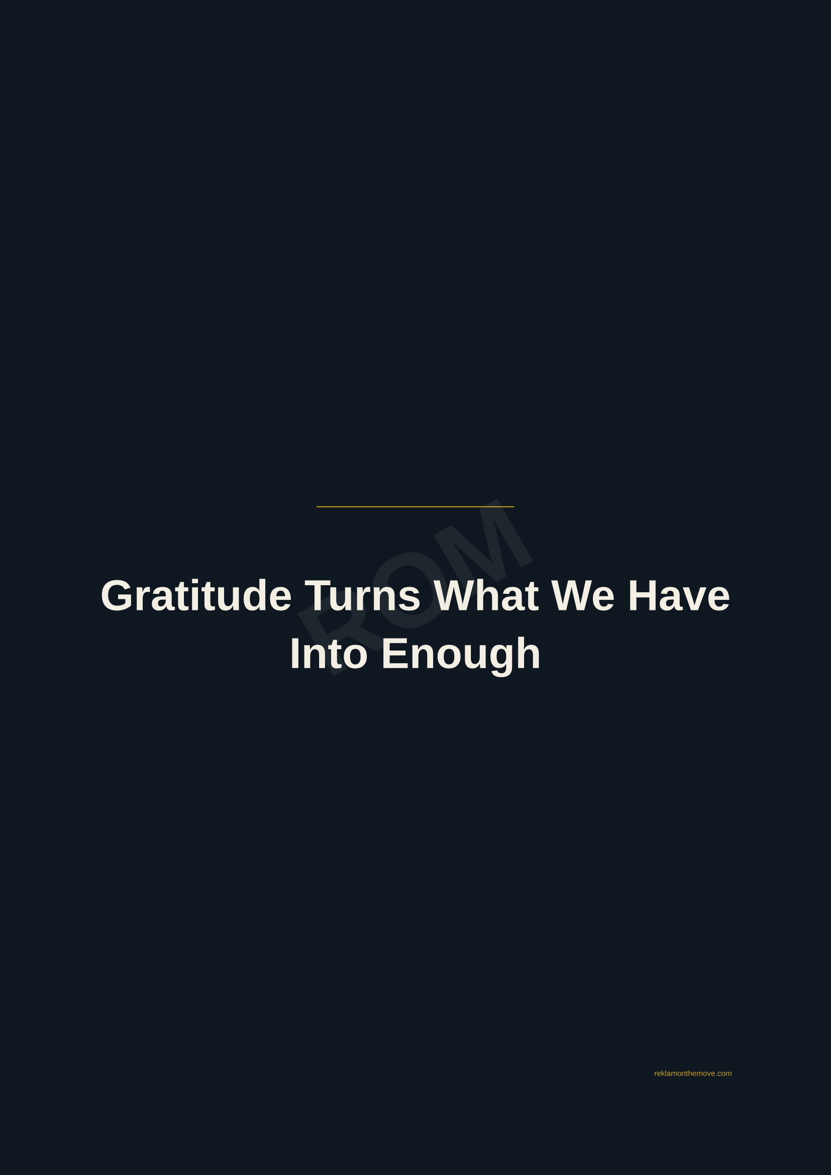 Gratitude Turns What We Have Into Enough · Gece — ROM dijital ürün önizlemesi (filigranlı)