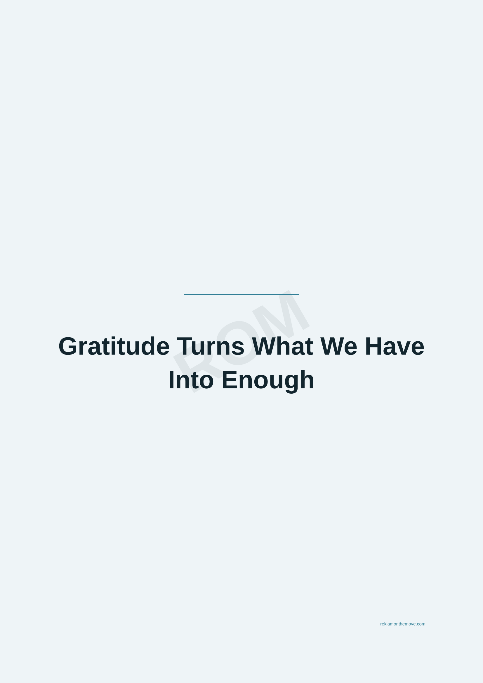Gratitude Turns What We Have Into Enough · Okyanus — ROM dijital ürün önizlemesi (filigranlı)