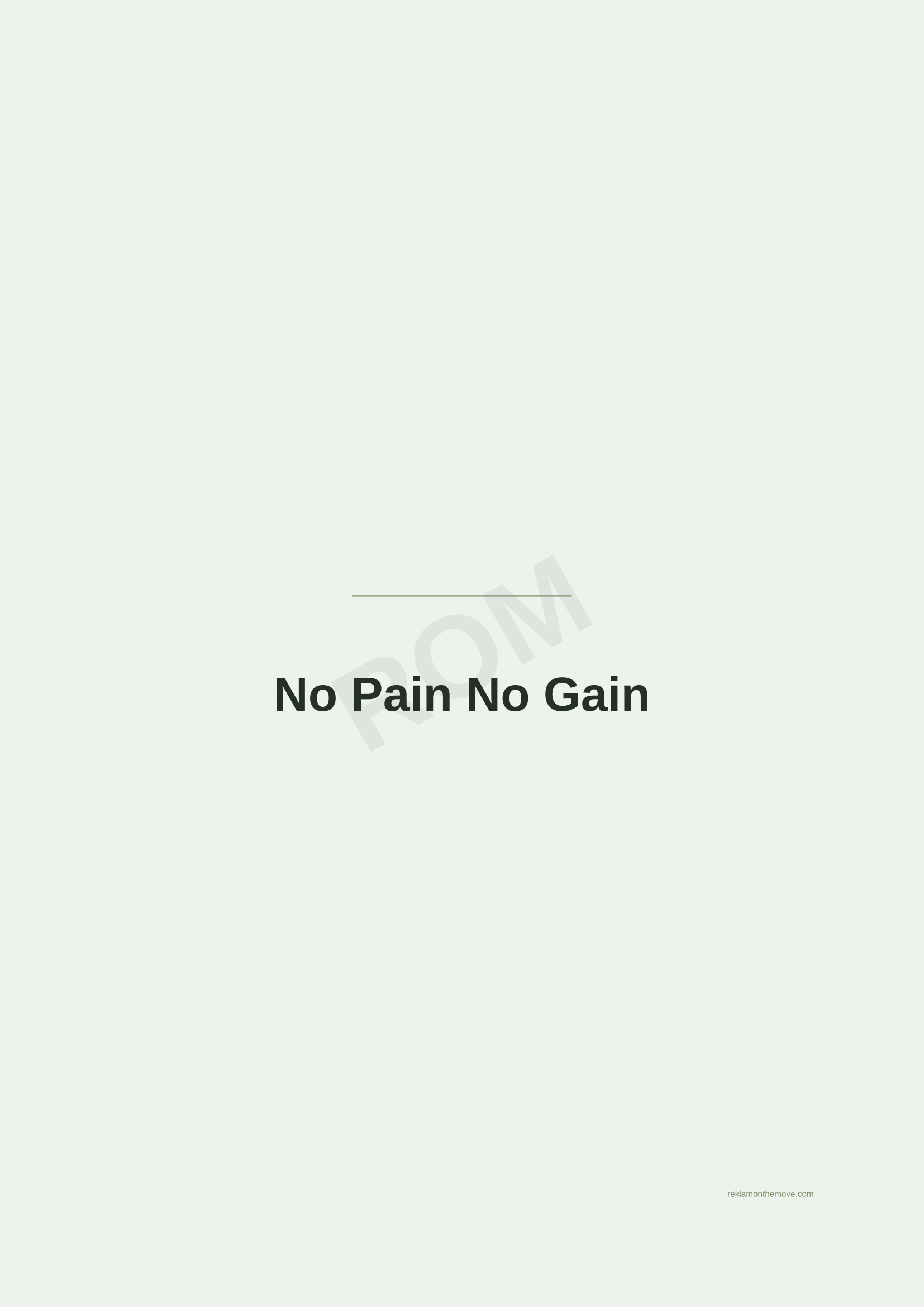 No Pain No Gain · Adaçayı — ROM dijital ürün önizlemesi (filigranlı)