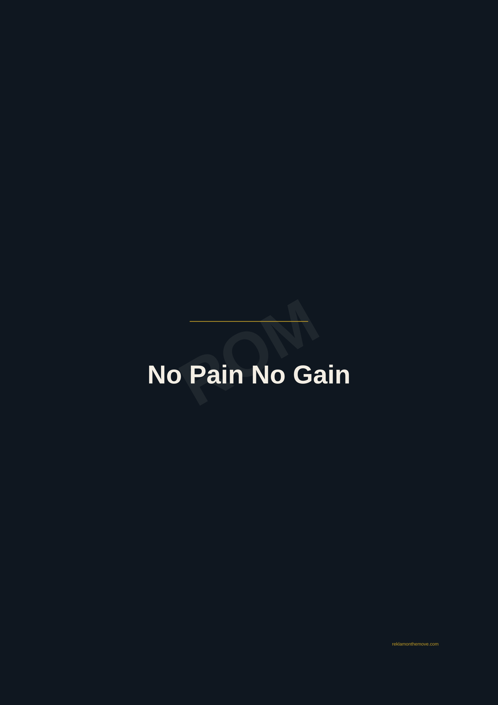 No Pain No Gain · Gece — ROM dijital ürün önizlemesi (filigranlı)