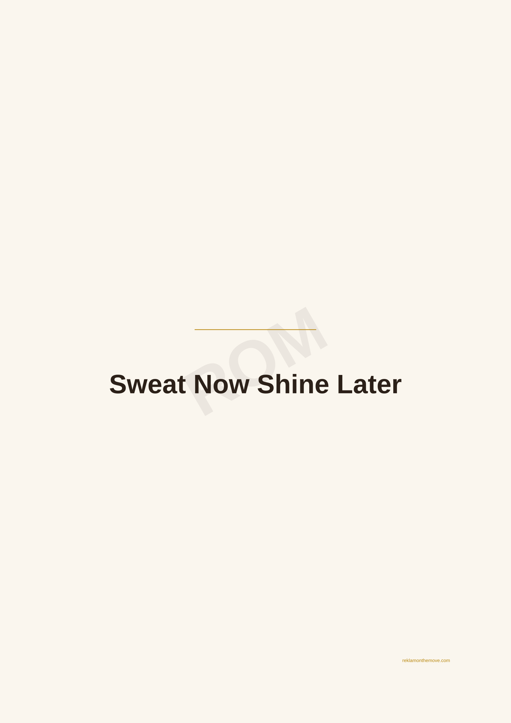 Sweat Now Shine Later · Espresso — ROM dijital ürün önizlemesi (filigranlı)