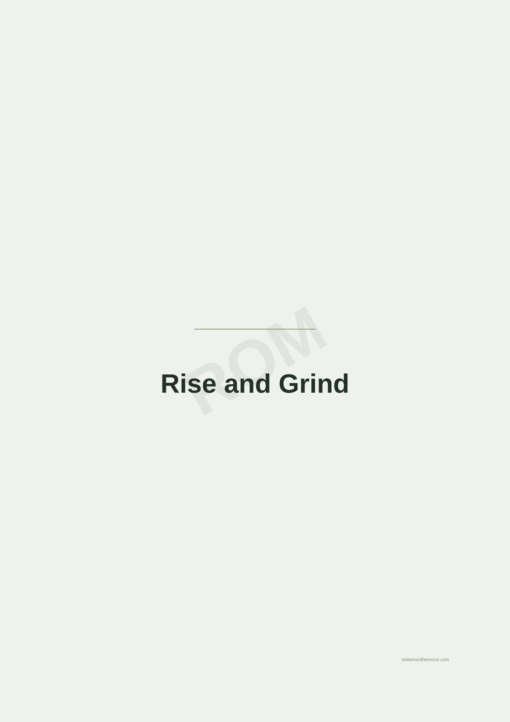 Rise and Grind · Adaçayı — ROM dijital ürün önizlemesi (filigranlı)