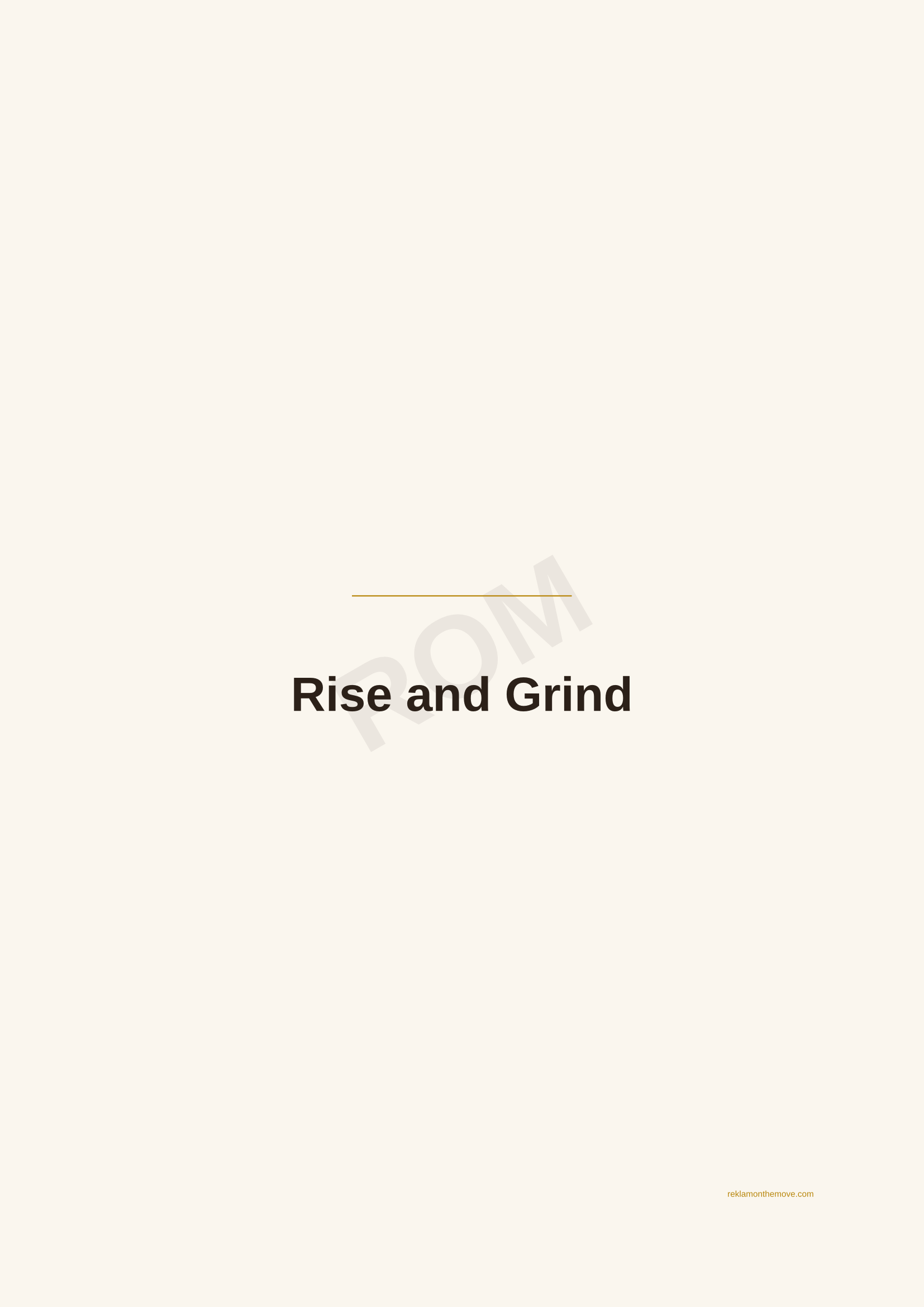 Rise and Grind · Espresso — ROM dijital ürün önizlemesi (filigranlı)