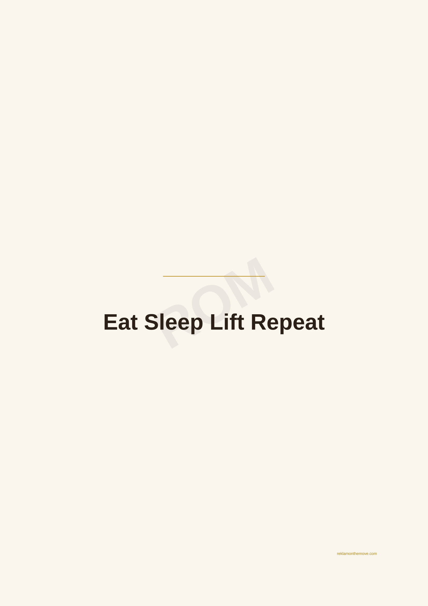 Eat Sleep Lift Repeat · Espresso — ROM dijital ürün önizlemesi (filigranlı)