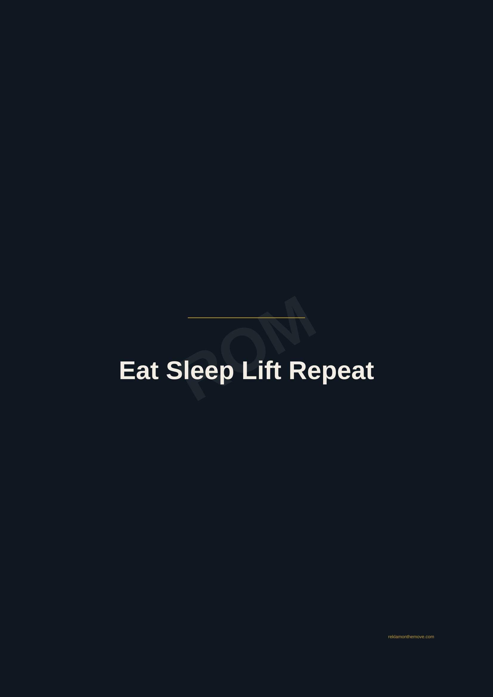 Eat Sleep Lift Repeat · Gece — ROM dijital ürün önizlemesi (filigranlı)