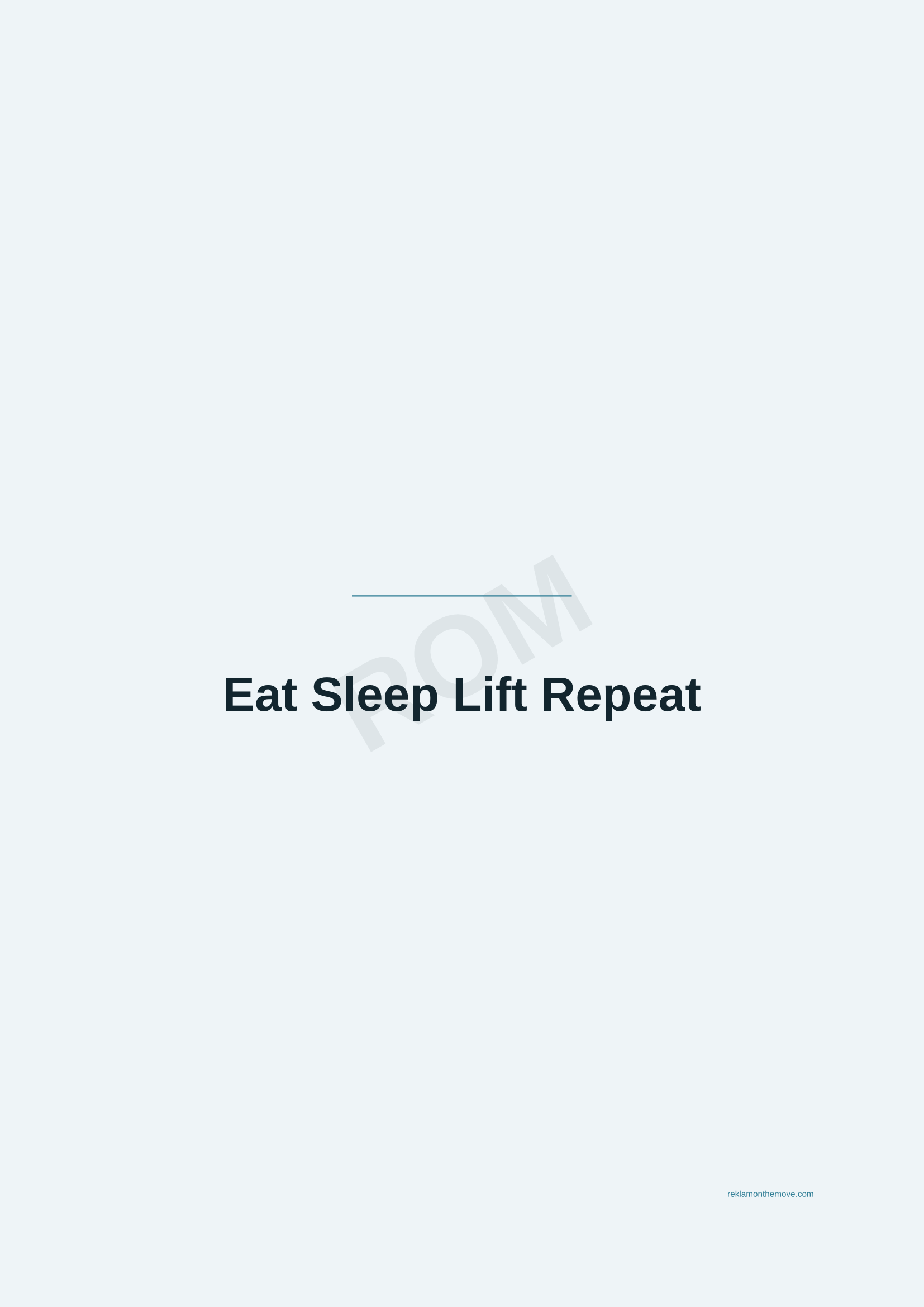 Eat Sleep Lift Repeat · Okyanus — ROM dijital ürün önizlemesi (filigranlı)
