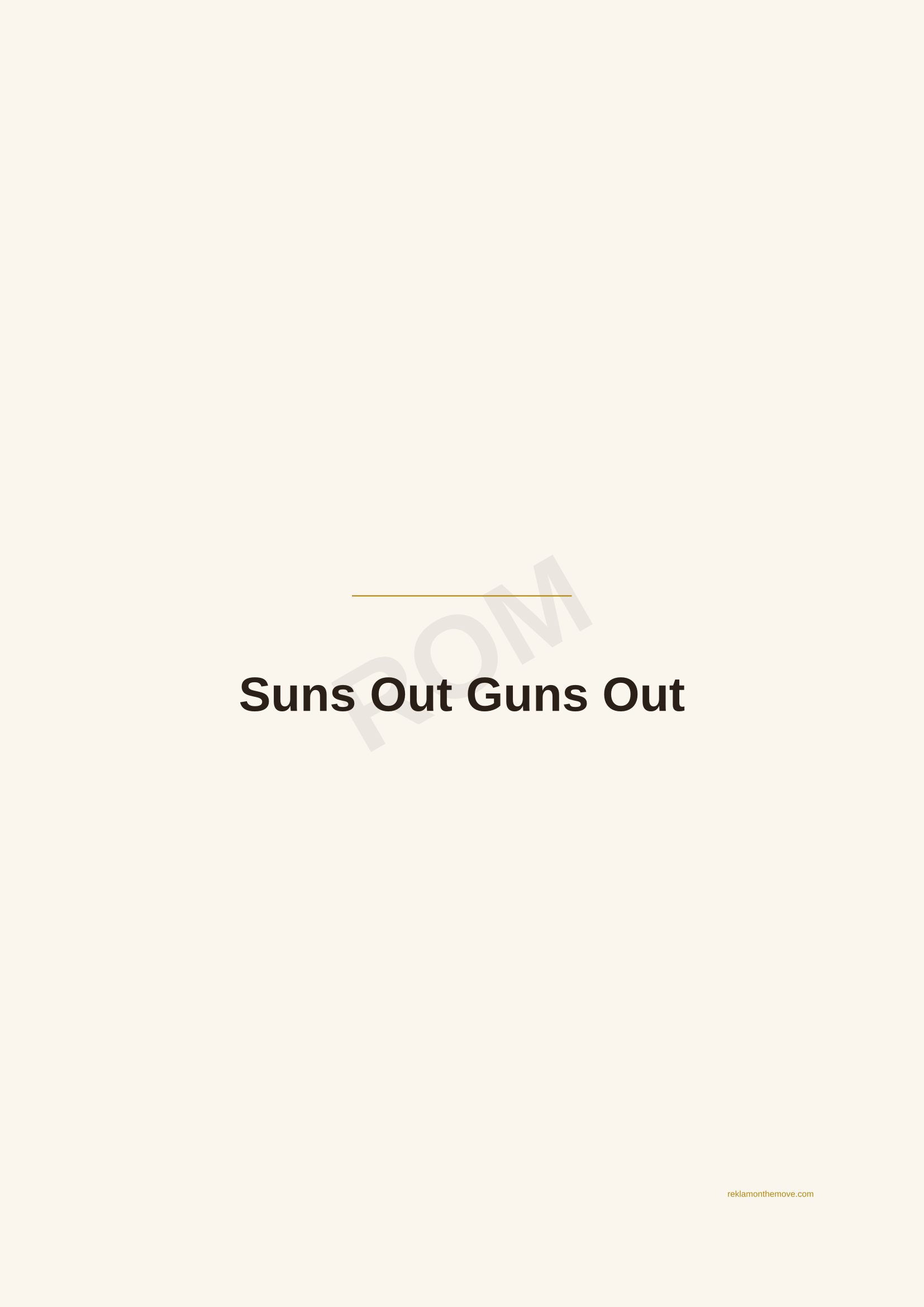 Suns Out Guns Out · Espresso — ROM dijital ürün önizlemesi (filigranlı)