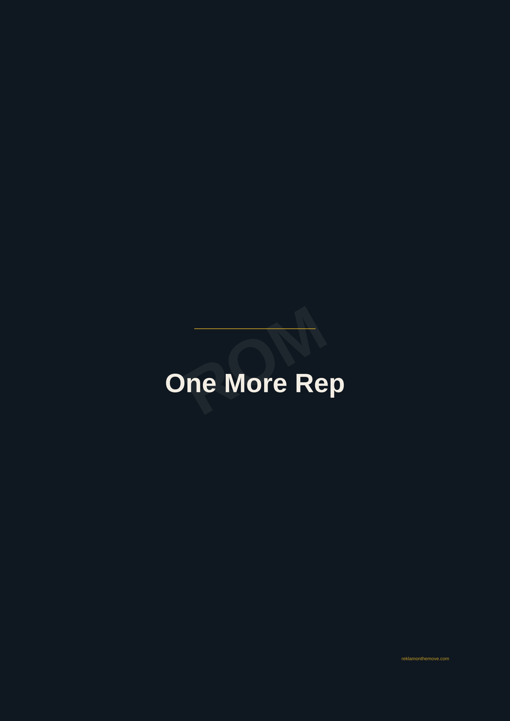 One More Rep · Gece — ROM dijital ürün önizlemesi (filigranlı)