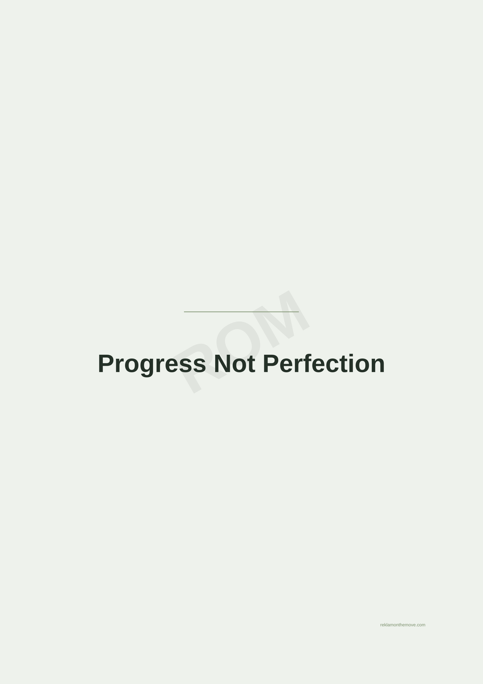 Progress Not Perfection · Adaçayı — ROM dijital ürün önizlemesi (filigranlı)