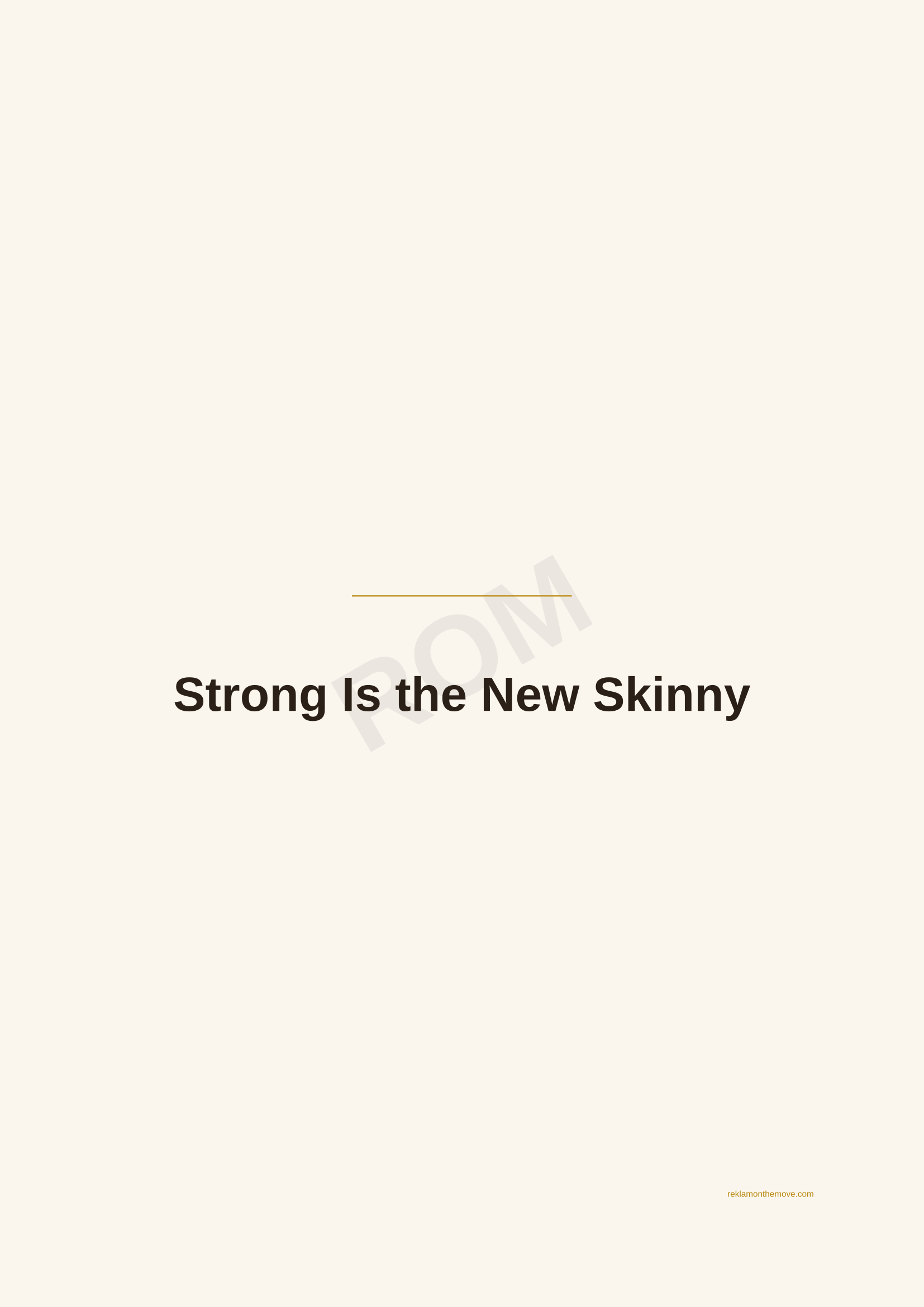 Strong Is the New Skinny · Espresso — ROM dijital ürün önizlemesi (filigranlı)