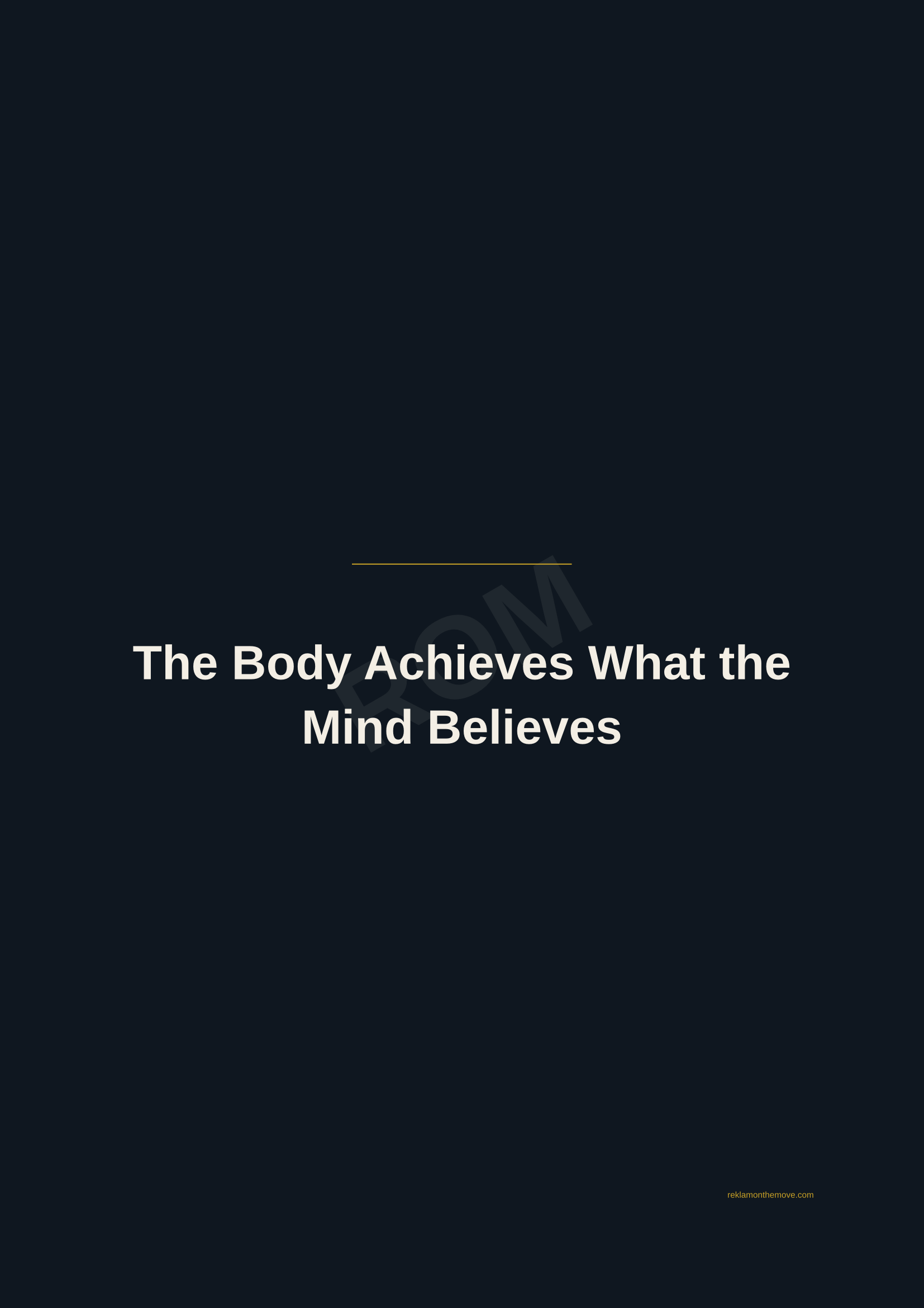 The Body Achieves What the Mind Believes · Gece — ROM dijital ürün önizlemesi (filigranlı)