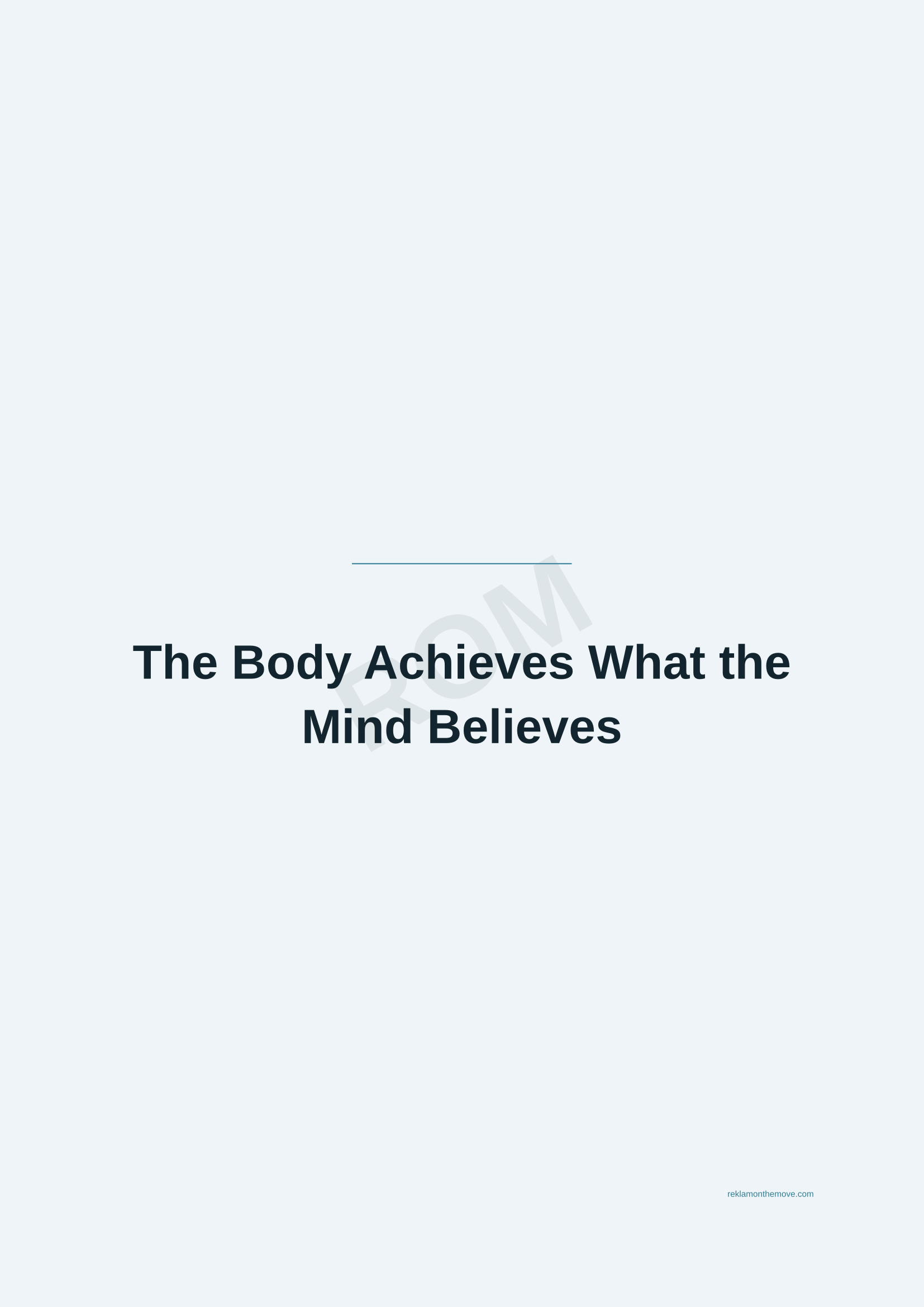 The Body Achieves What the Mind Believes · Okyanus — ROM dijital ürün önizlemesi (filigranlı)