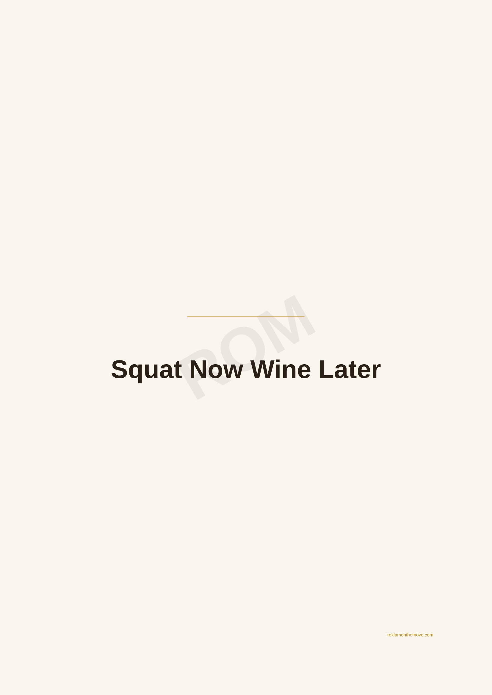 Squat Now Wine Later · Espresso — ROM dijital ürün önizlemesi (filigranlı)