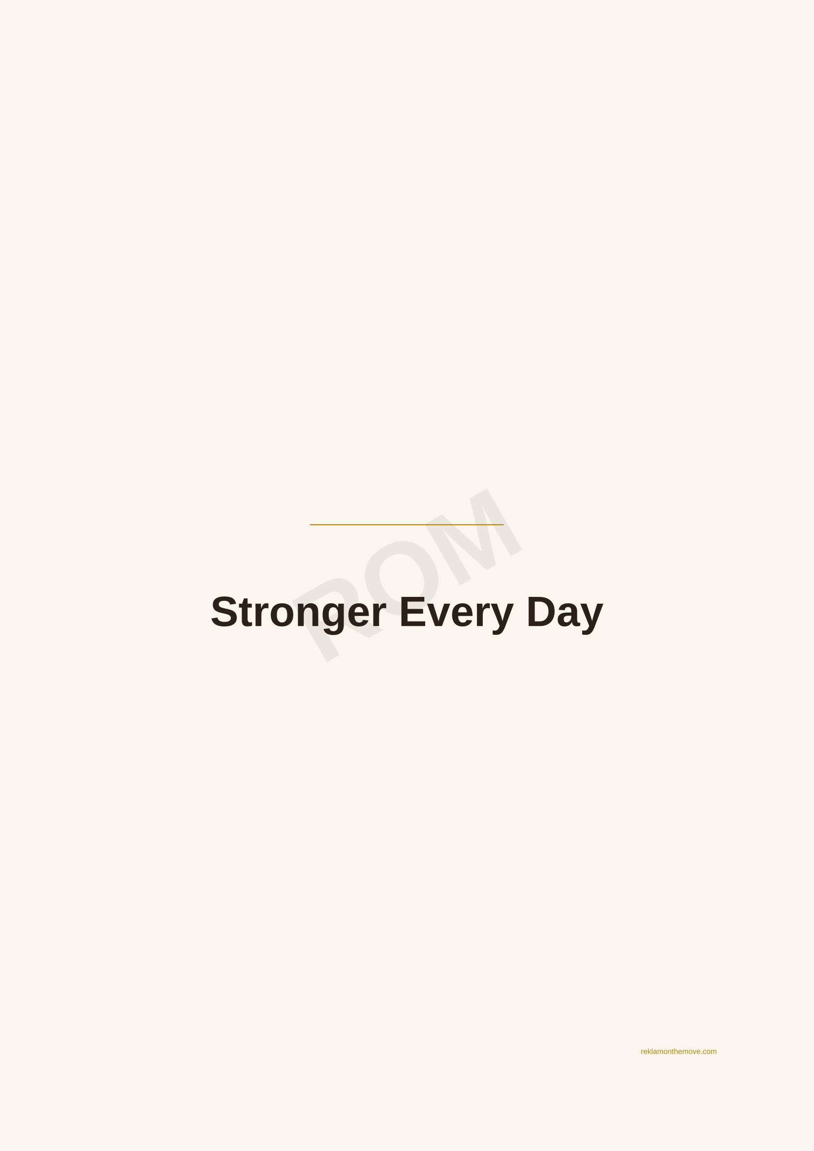 Stronger Every Day · Espresso — ROM dijital ürün önizlemesi (filigranlı)
