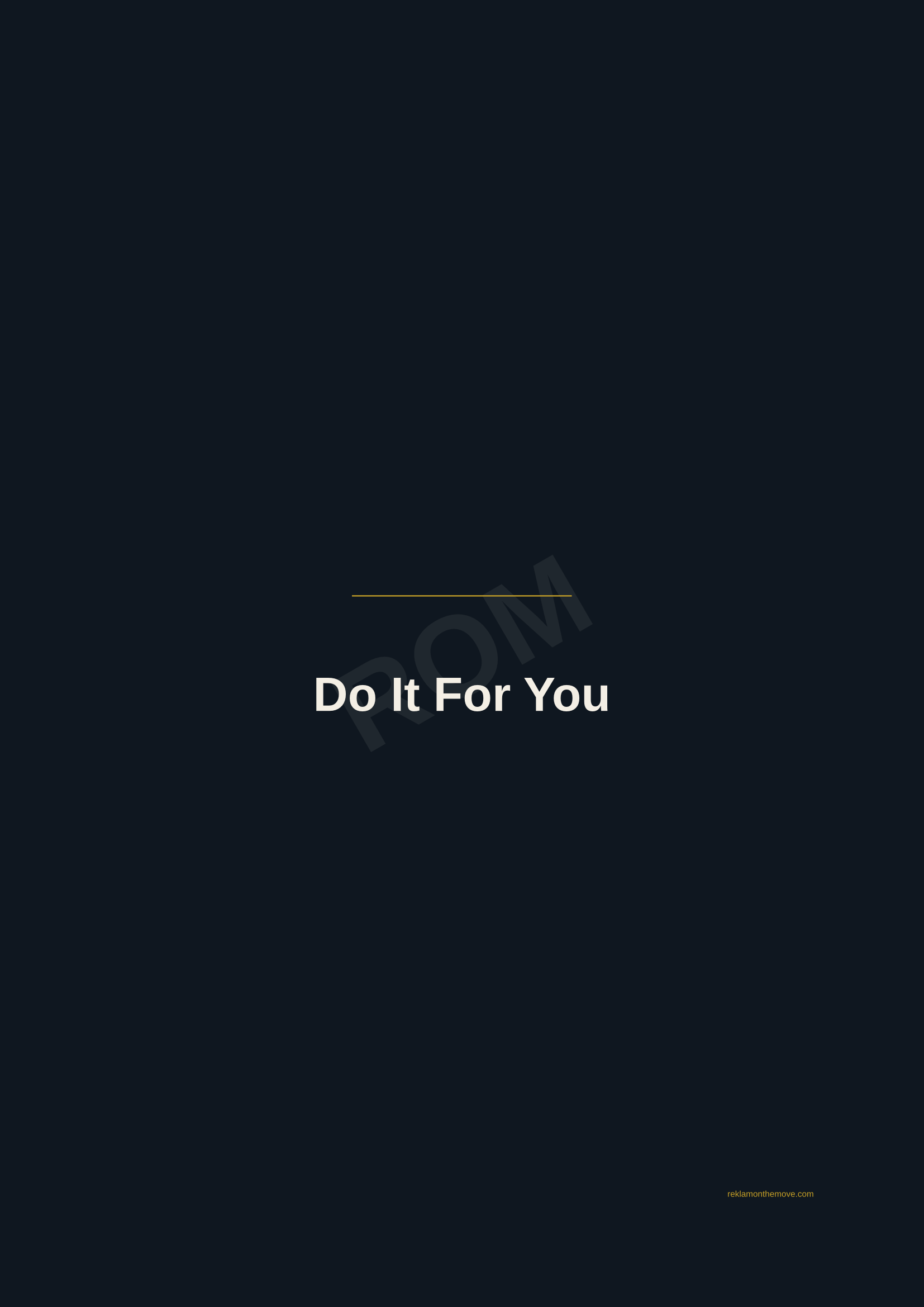 Do It For You · Gece — ROM dijital ürün önizlemesi (filigranlı)