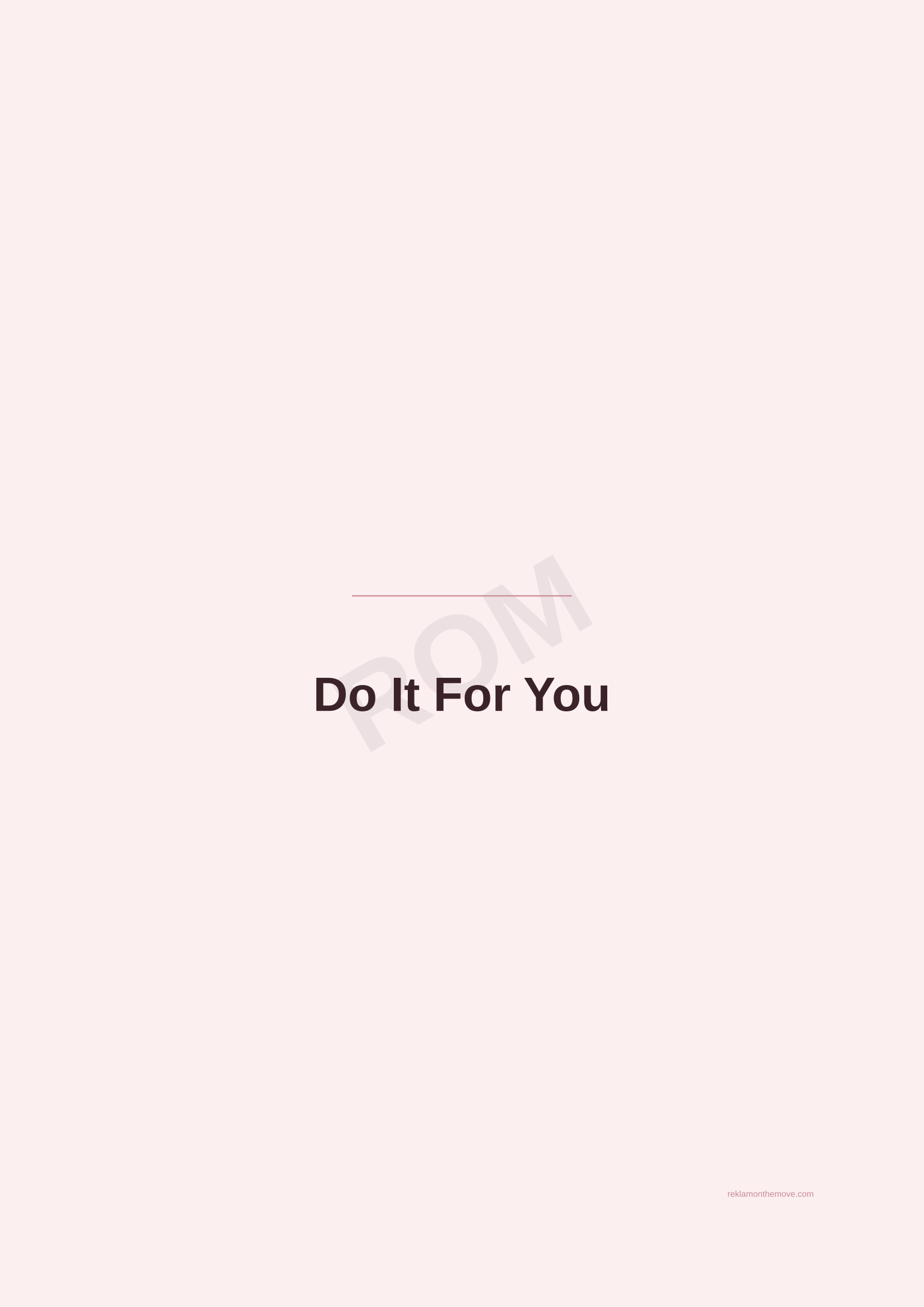 Do It For You · Gül — ROM dijital ürün önizlemesi (filigranlı)