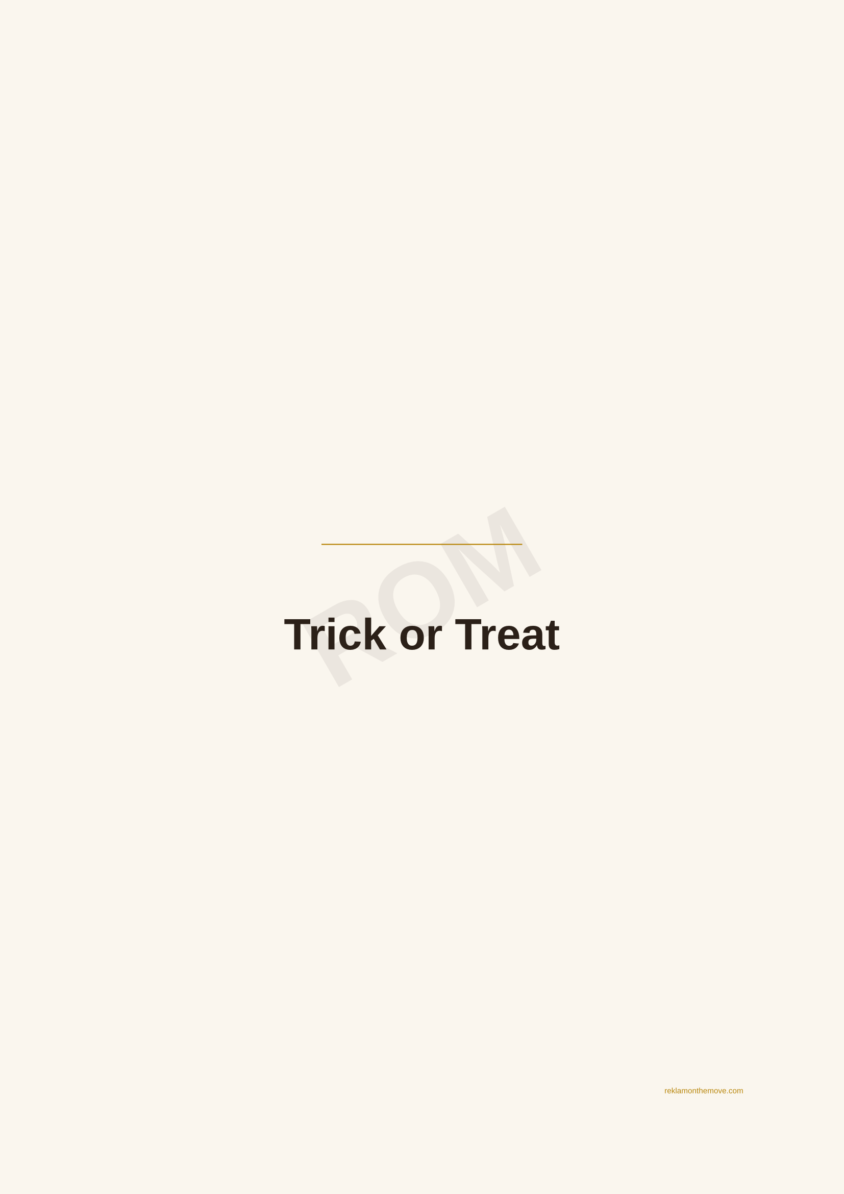 Trick or Treat · Espresso — ROM dijital ürün önizlemesi (filigranlı)