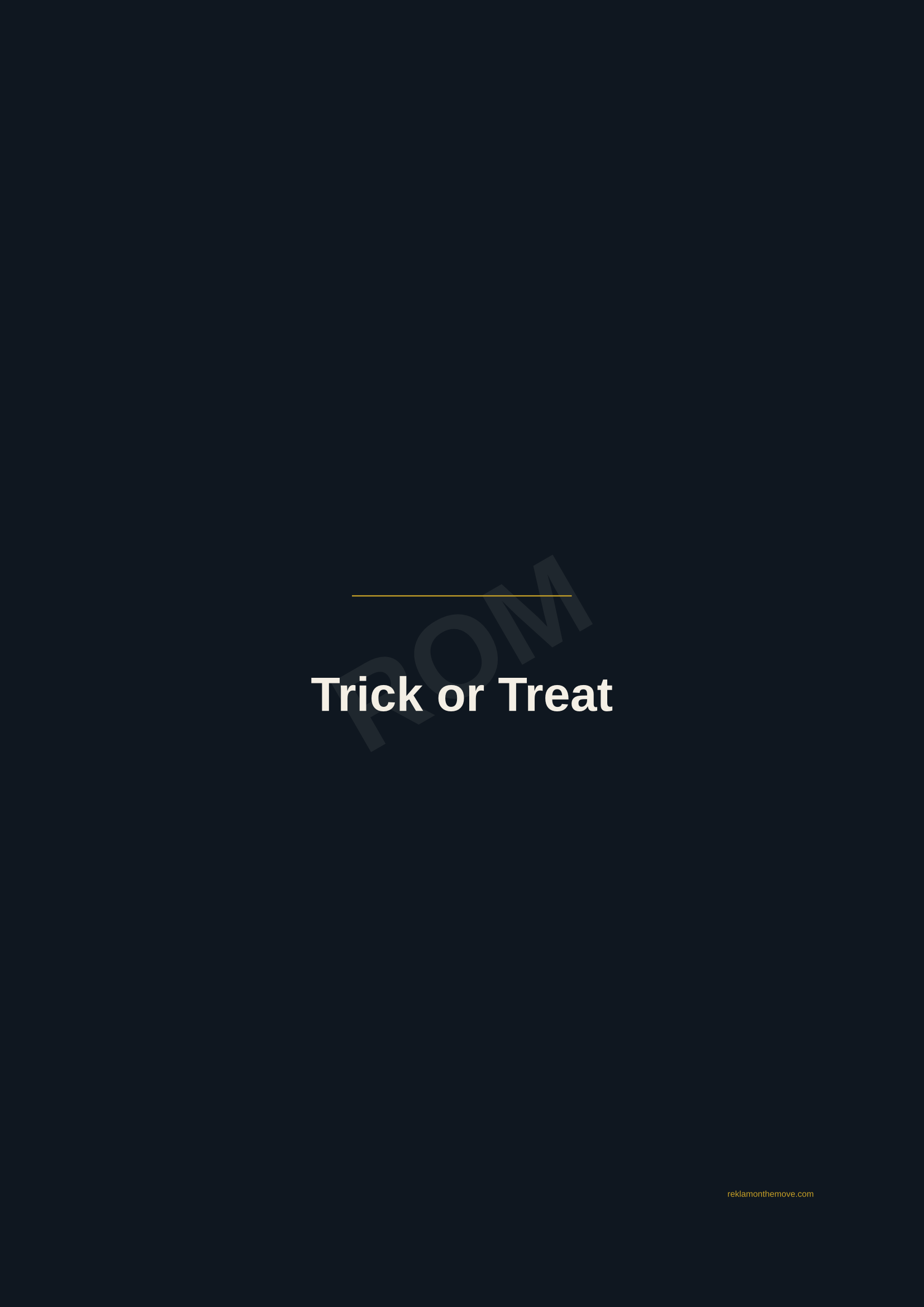 Trick or Treat · Gece — ROM dijital ürün önizlemesi (filigranlı)