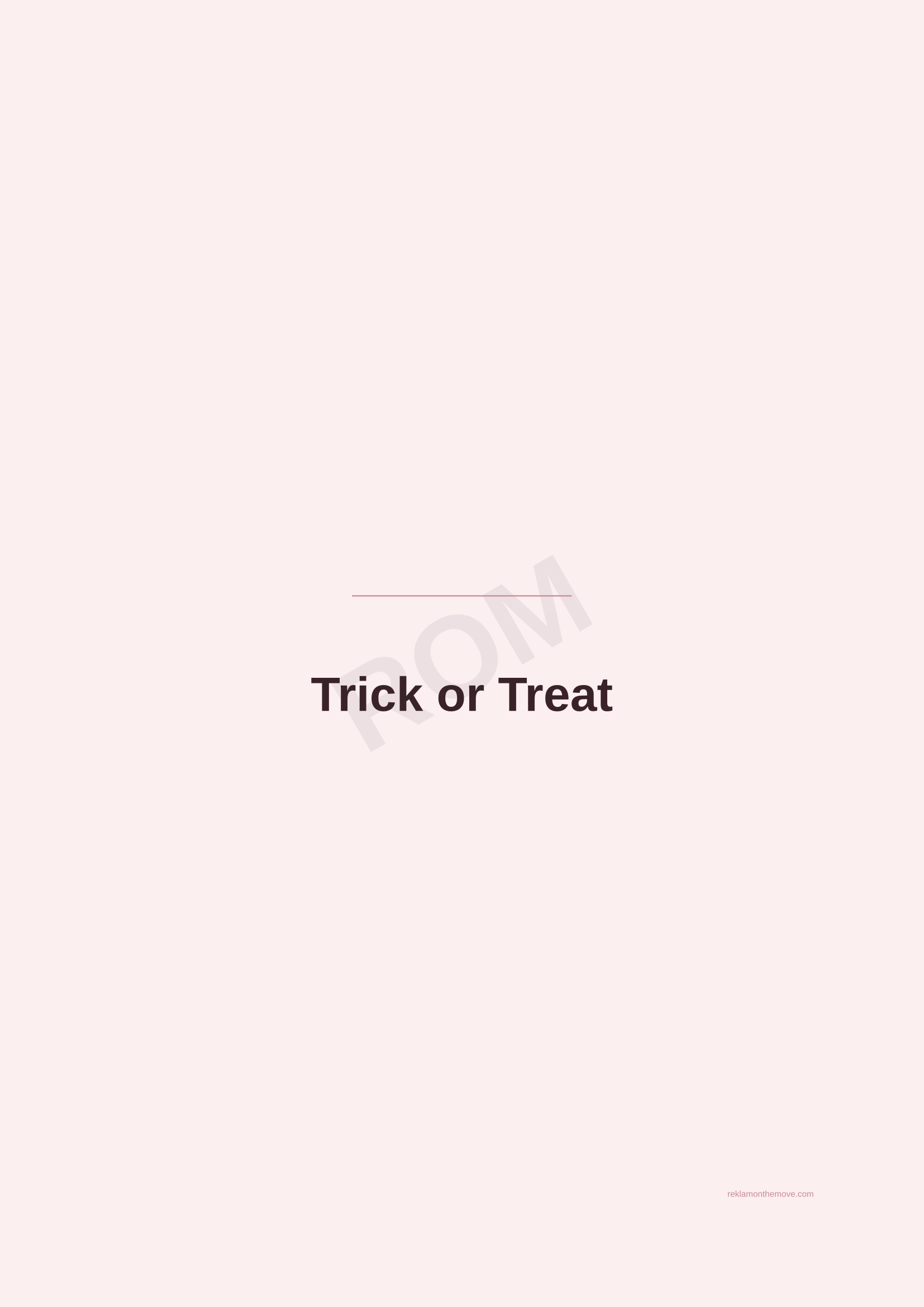 Trick or Treat · Gül — ROM dijital ürün önizlemesi (filigranlı)