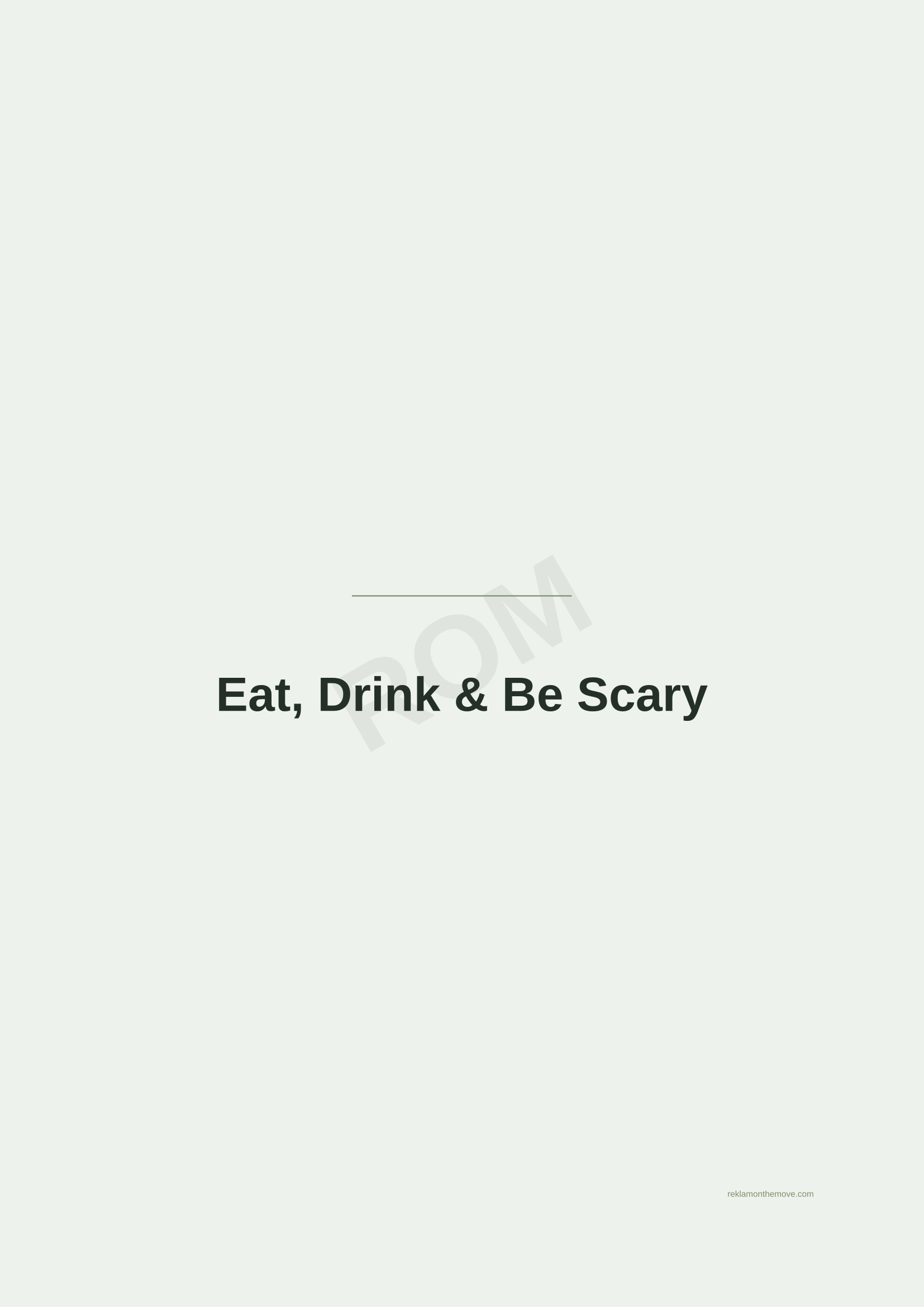 Eat, Drink & Be Scary · Adaçayı — ROM dijital ürün önizlemesi (filigranlı)