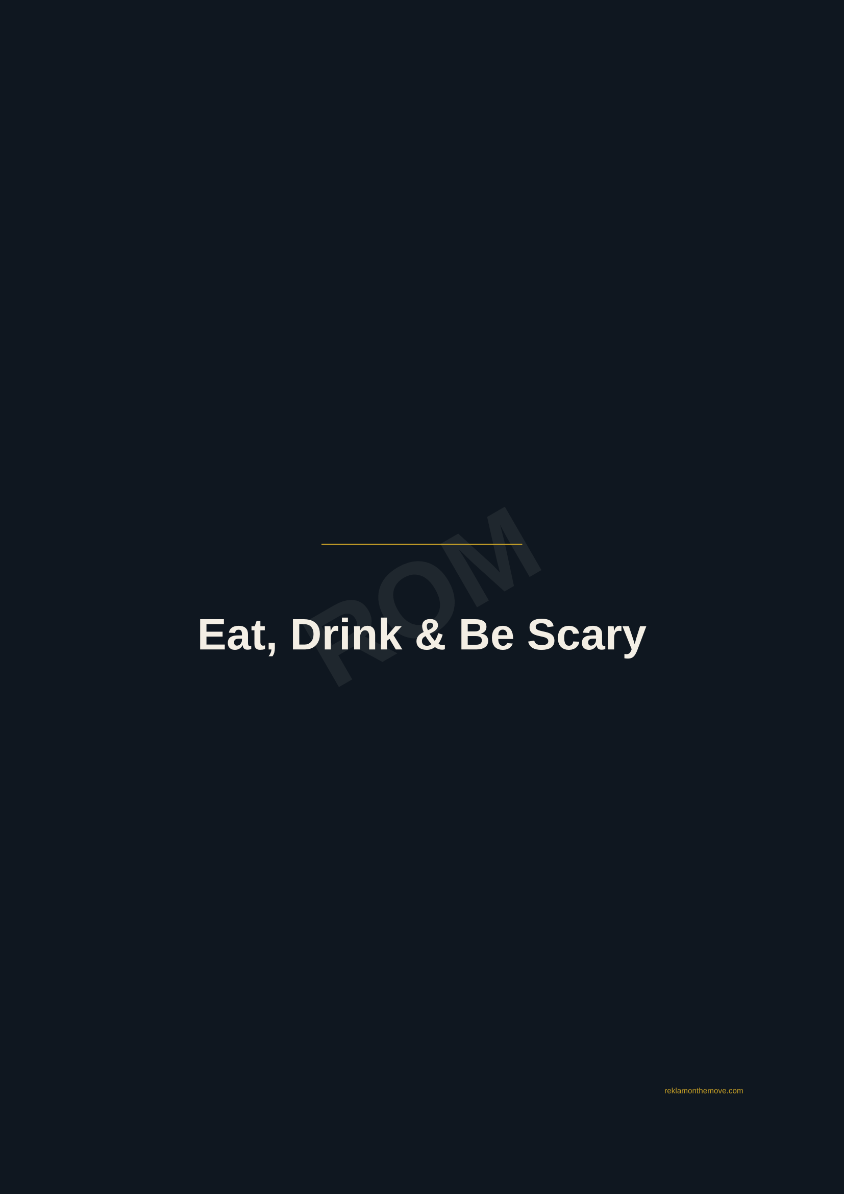 Eat, Drink & Be Scary · Gece — ROM dijital ürün önizlemesi (filigranlı)