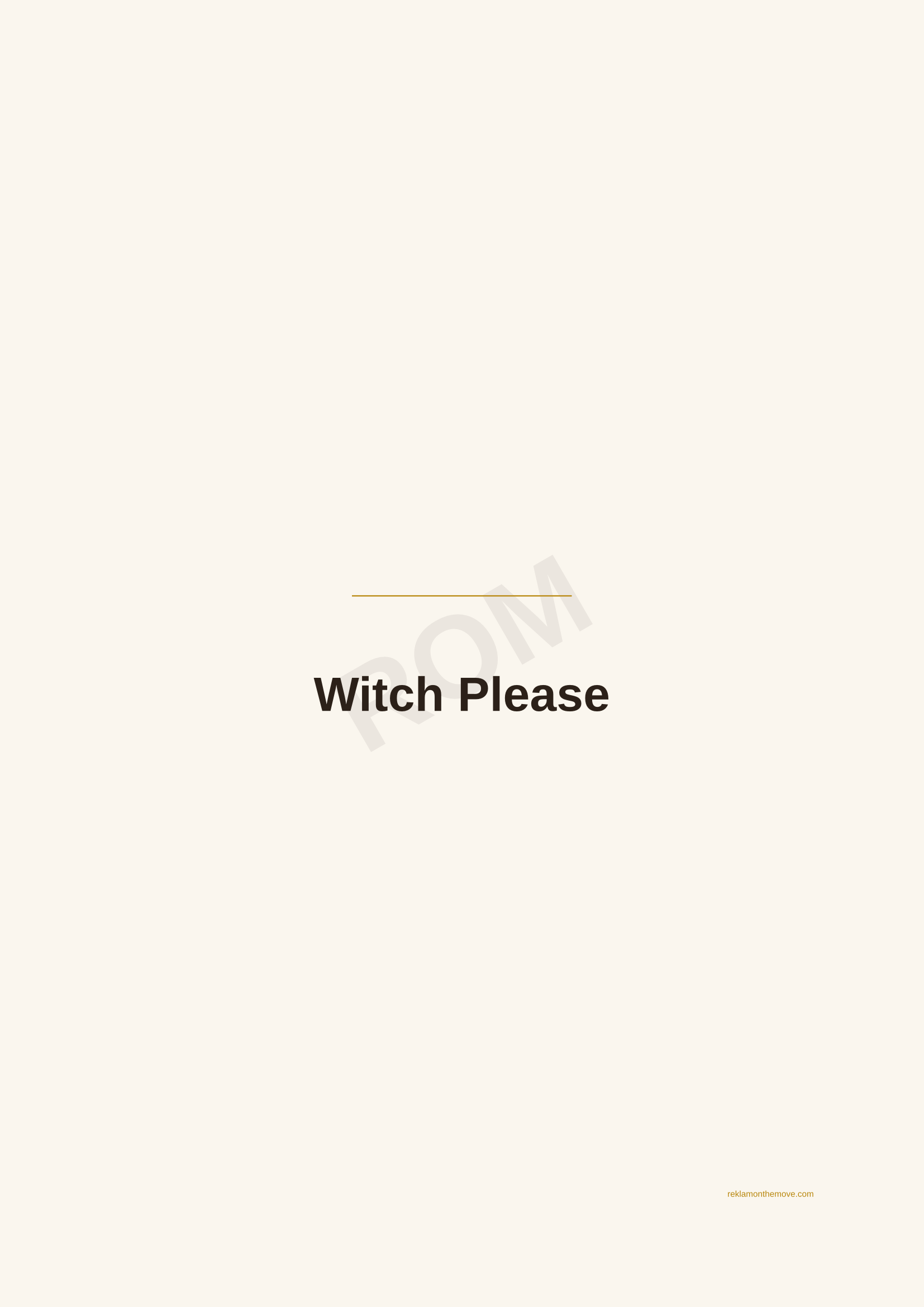 Witch Please · Espresso — ROM dijital ürün önizlemesi (filigranlı)