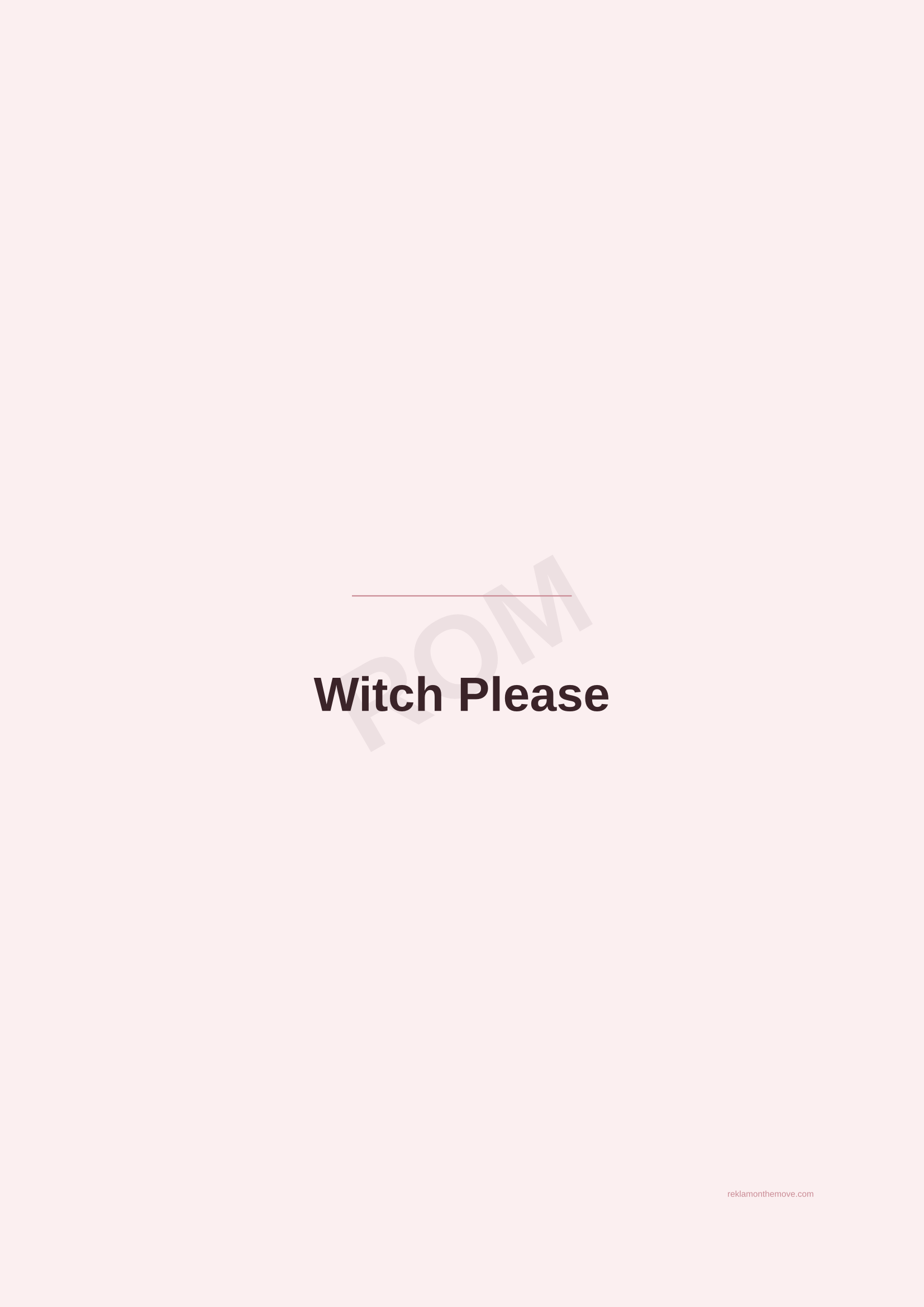 Witch Please · Gül — ROM dijital ürün önizlemesi (filigranlı)