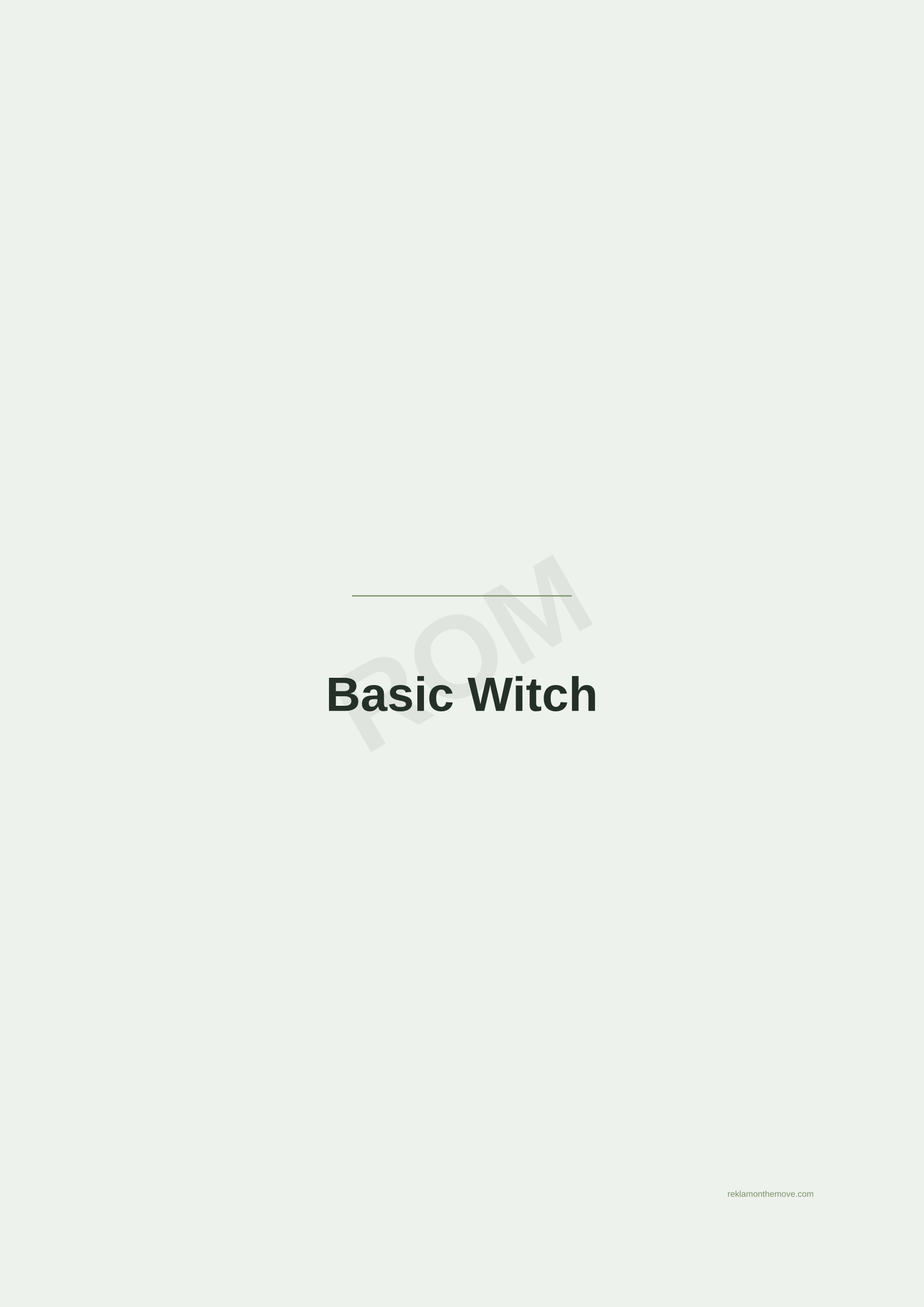 Basic Witch · Adaçayı — ROM dijital ürün önizlemesi (filigranlı)