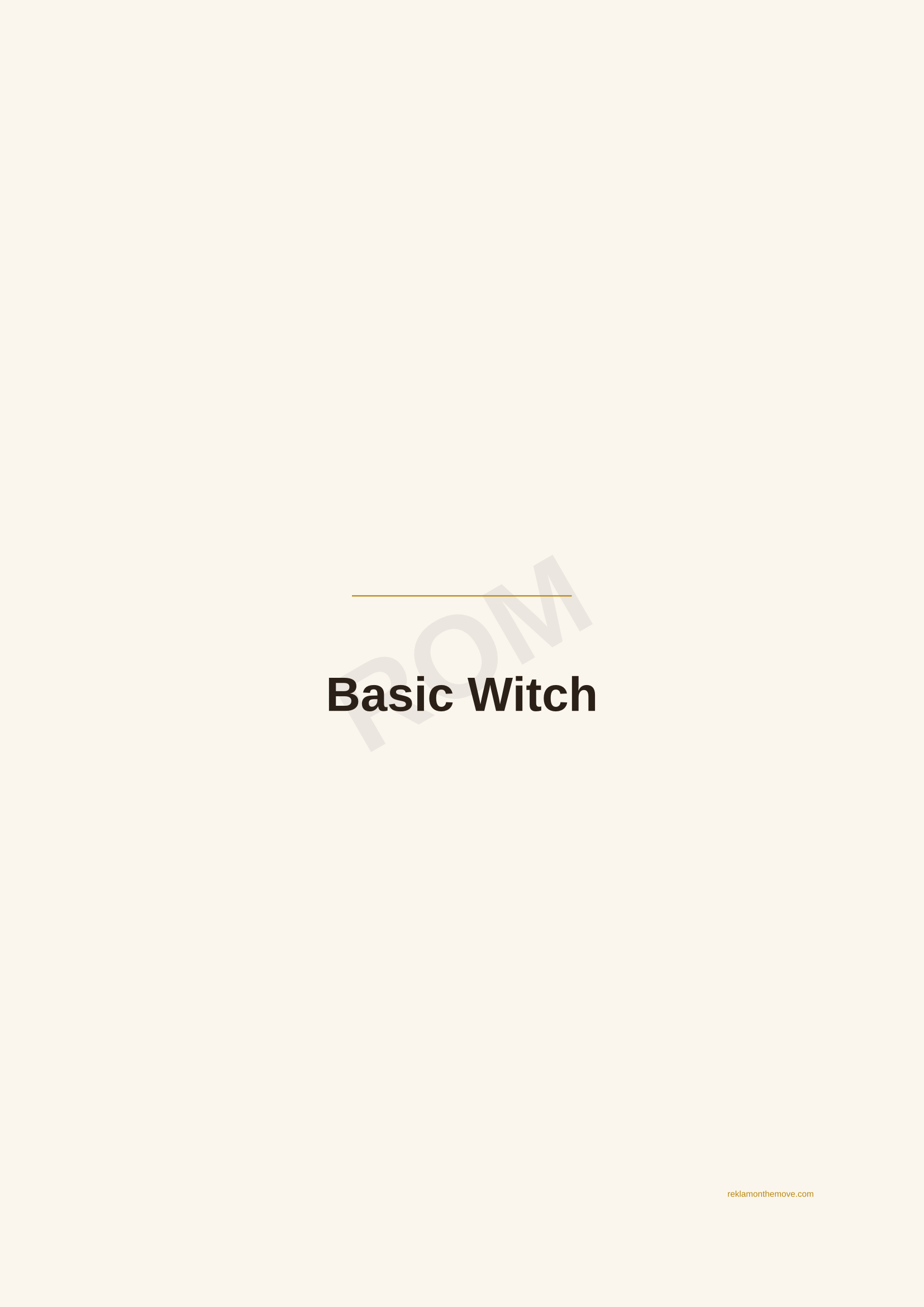 Basic Witch · Espresso — ROM dijital ürün önizlemesi (filigranlı)