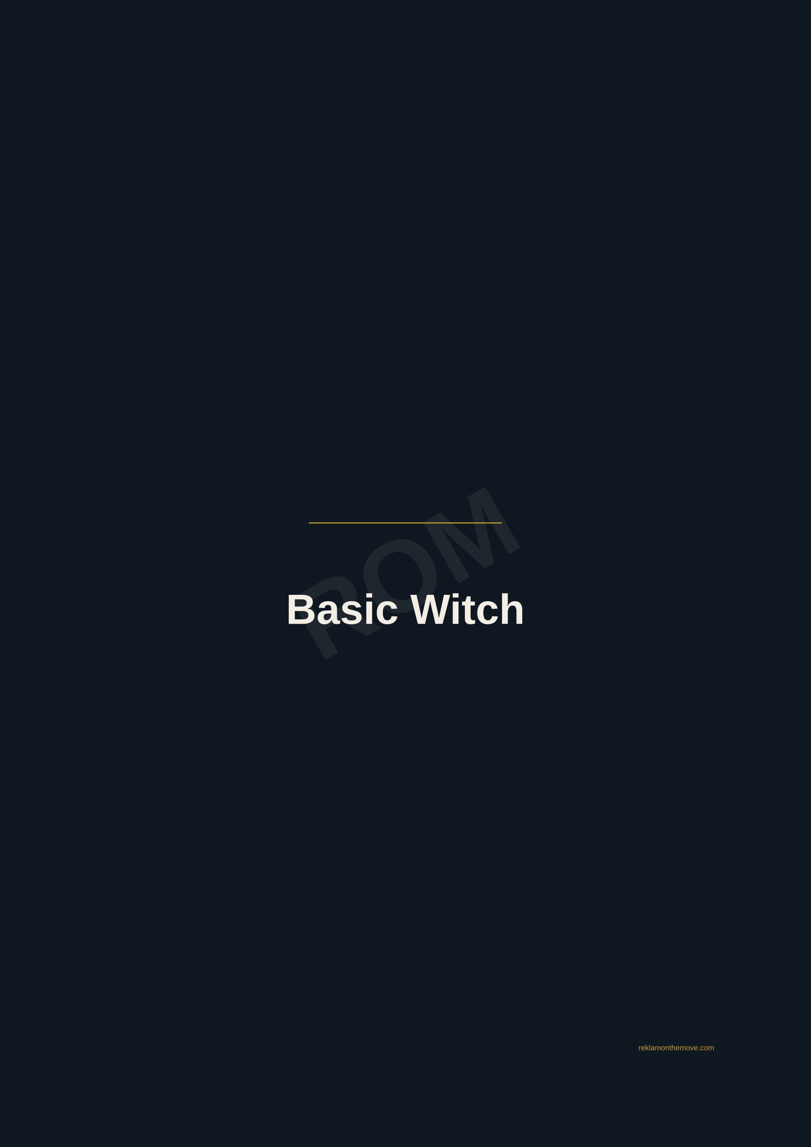 Basic Witch · Gece — ROM dijital ürün önizlemesi (filigranlı)