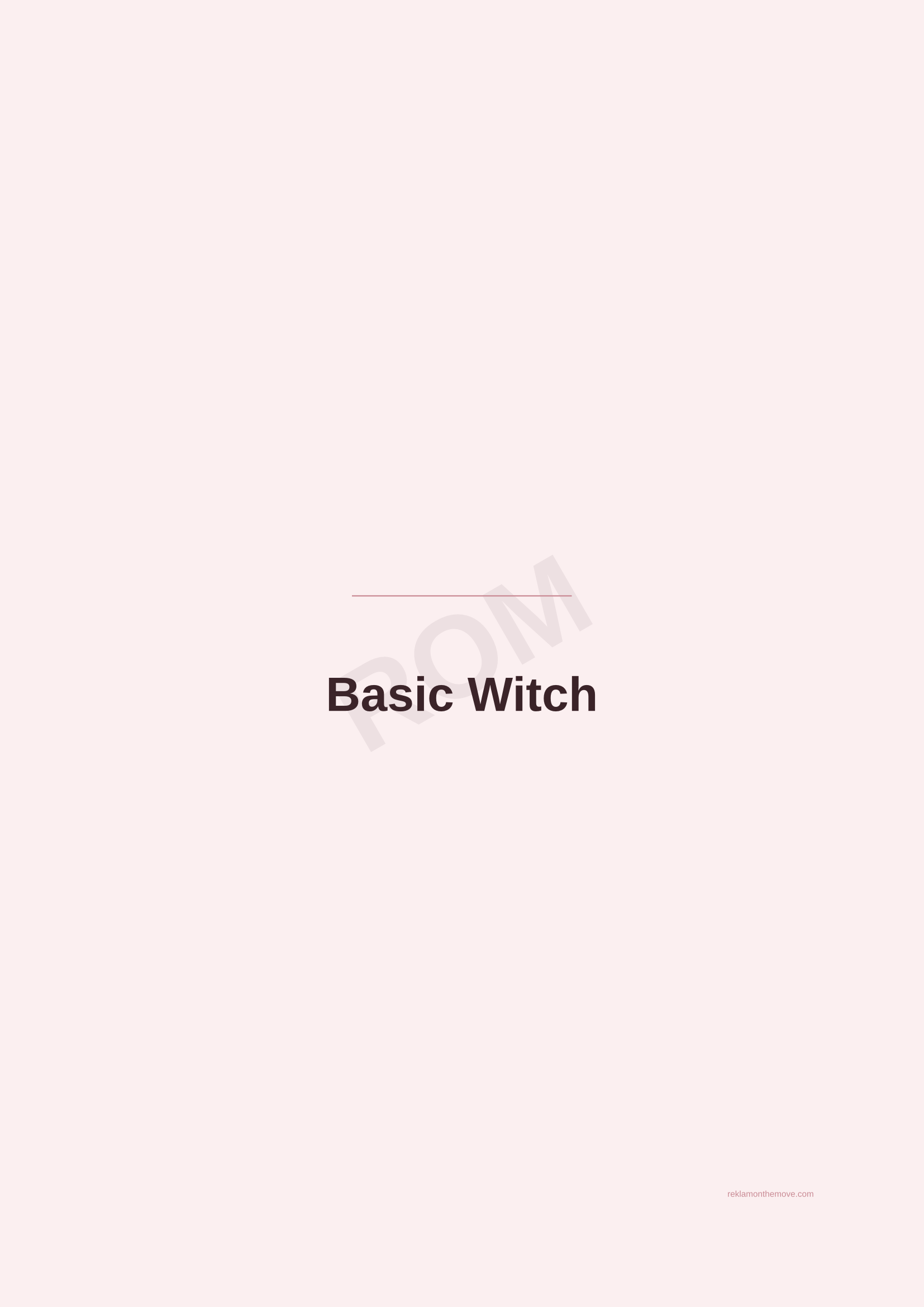 Basic Witch · Gül — ROM dijital ürün önizlemesi (filigranlı)