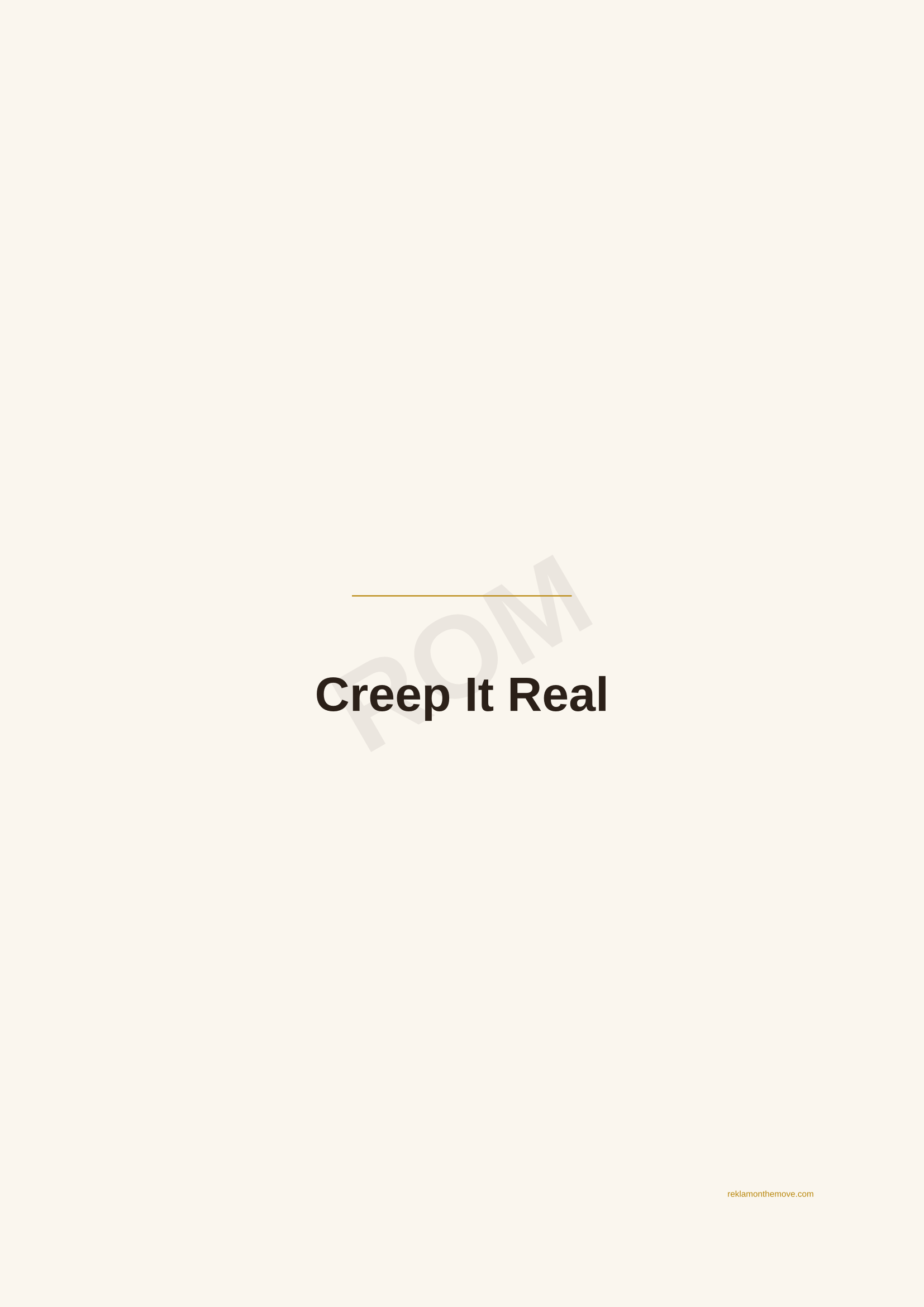 Creep It Real · Espresso — ROM dijital ürün önizlemesi (filigranlı)