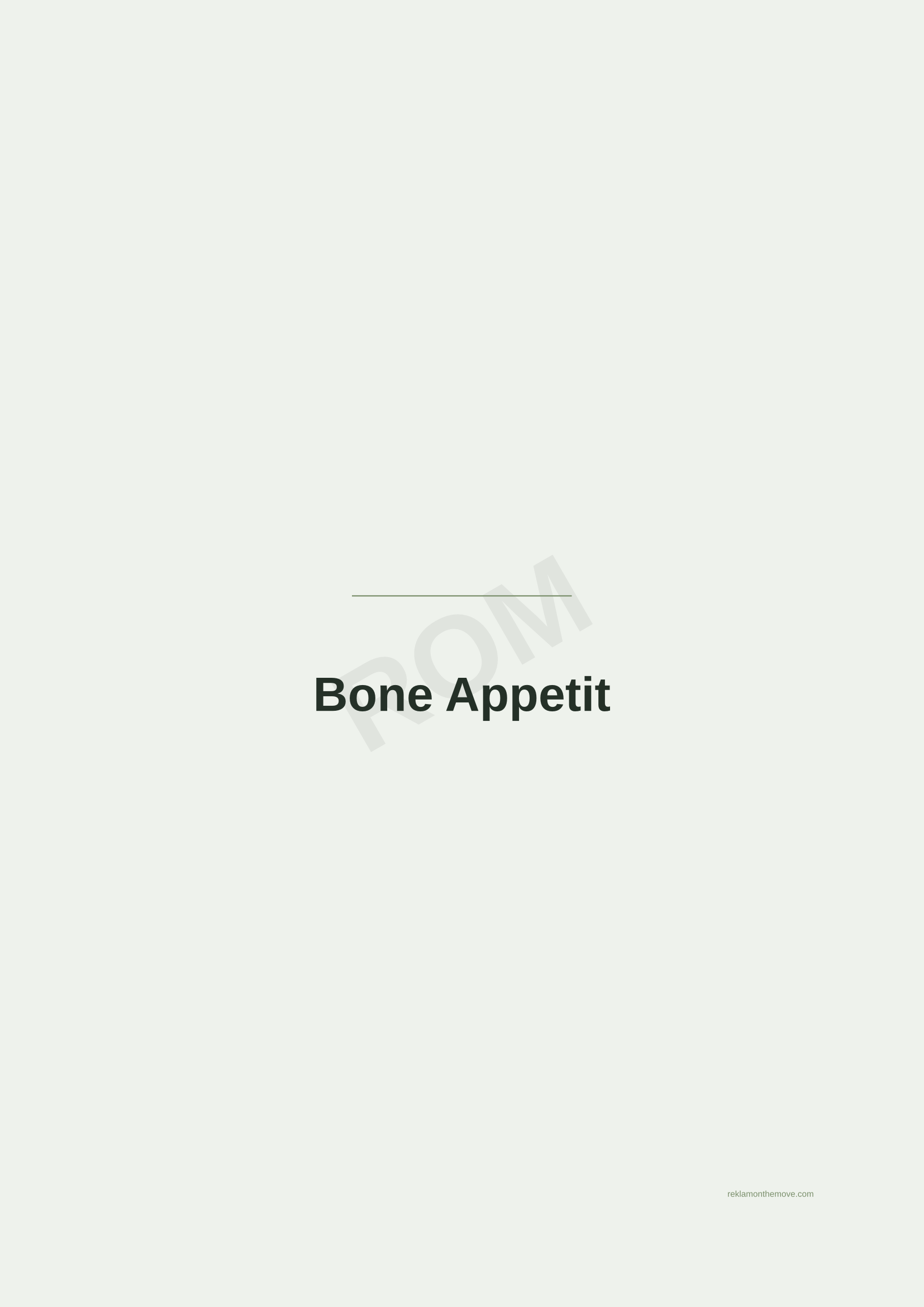 Bone Appetit · Adaçayı — ROM dijital ürün önizlemesi (filigranlı)