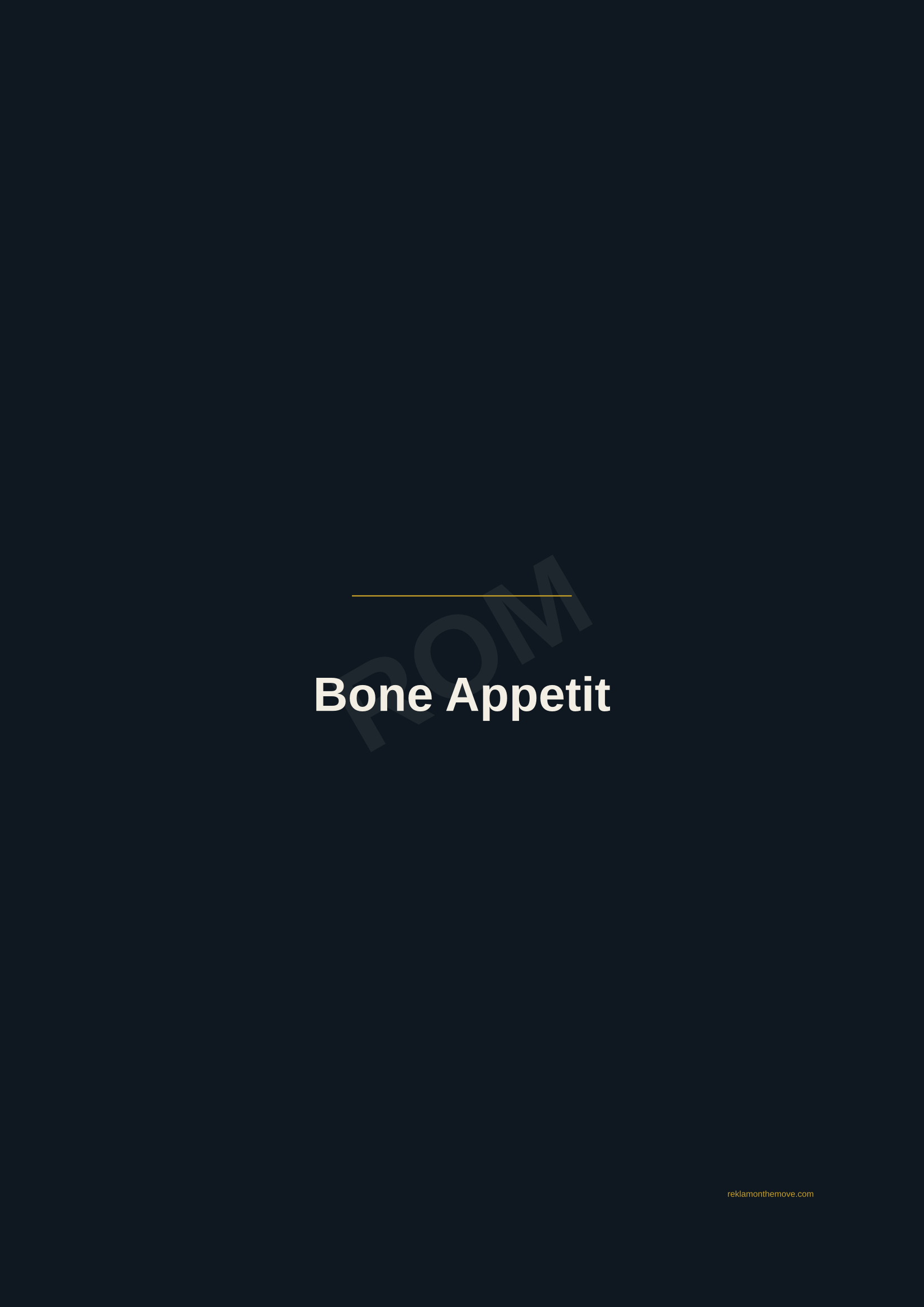 Bone Appetit · Gece — ROM dijital ürün önizlemesi (filigranlı)