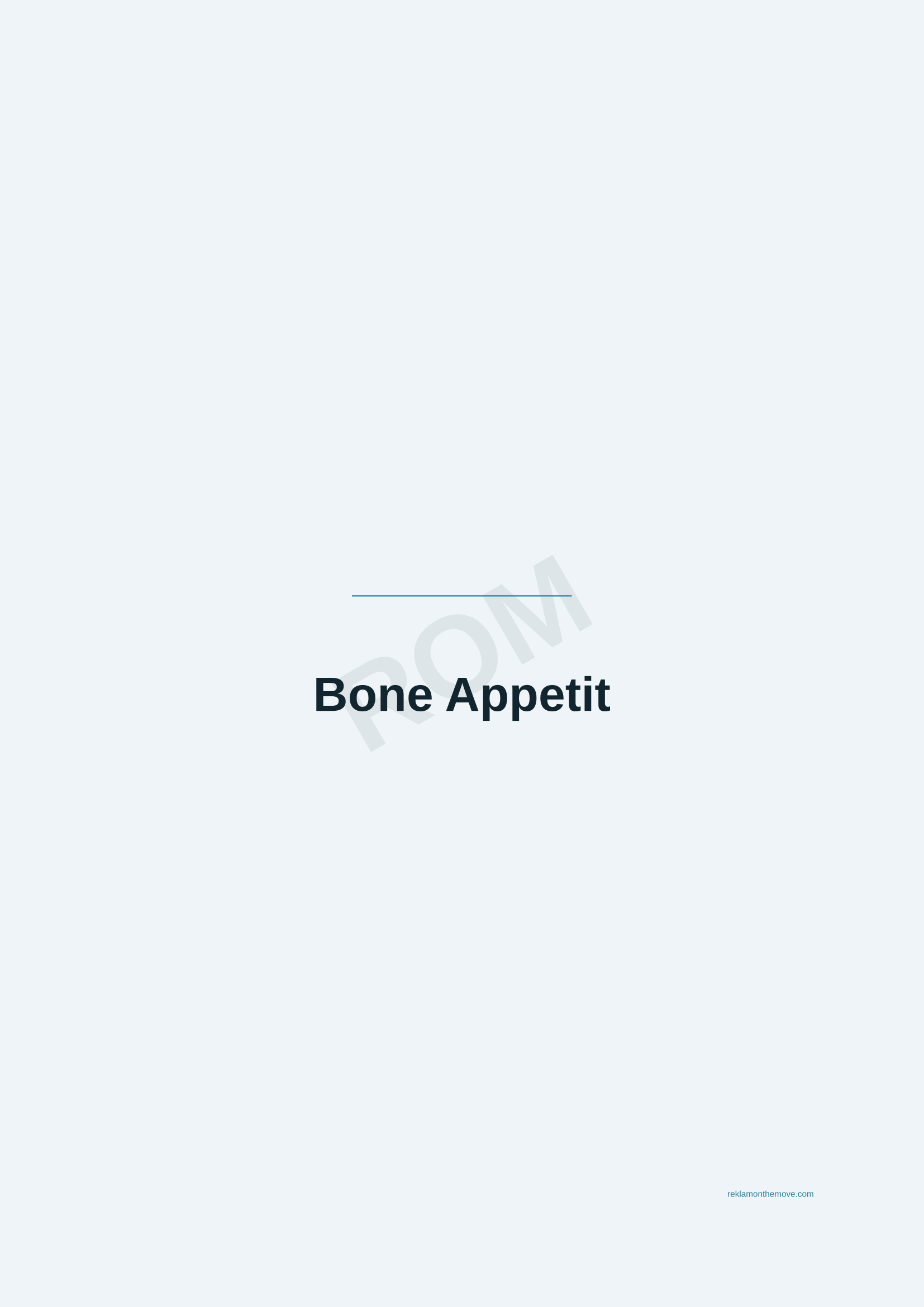 Bone Appetit · Okyanus — ROM dijital ürün önizlemesi (filigranlı)