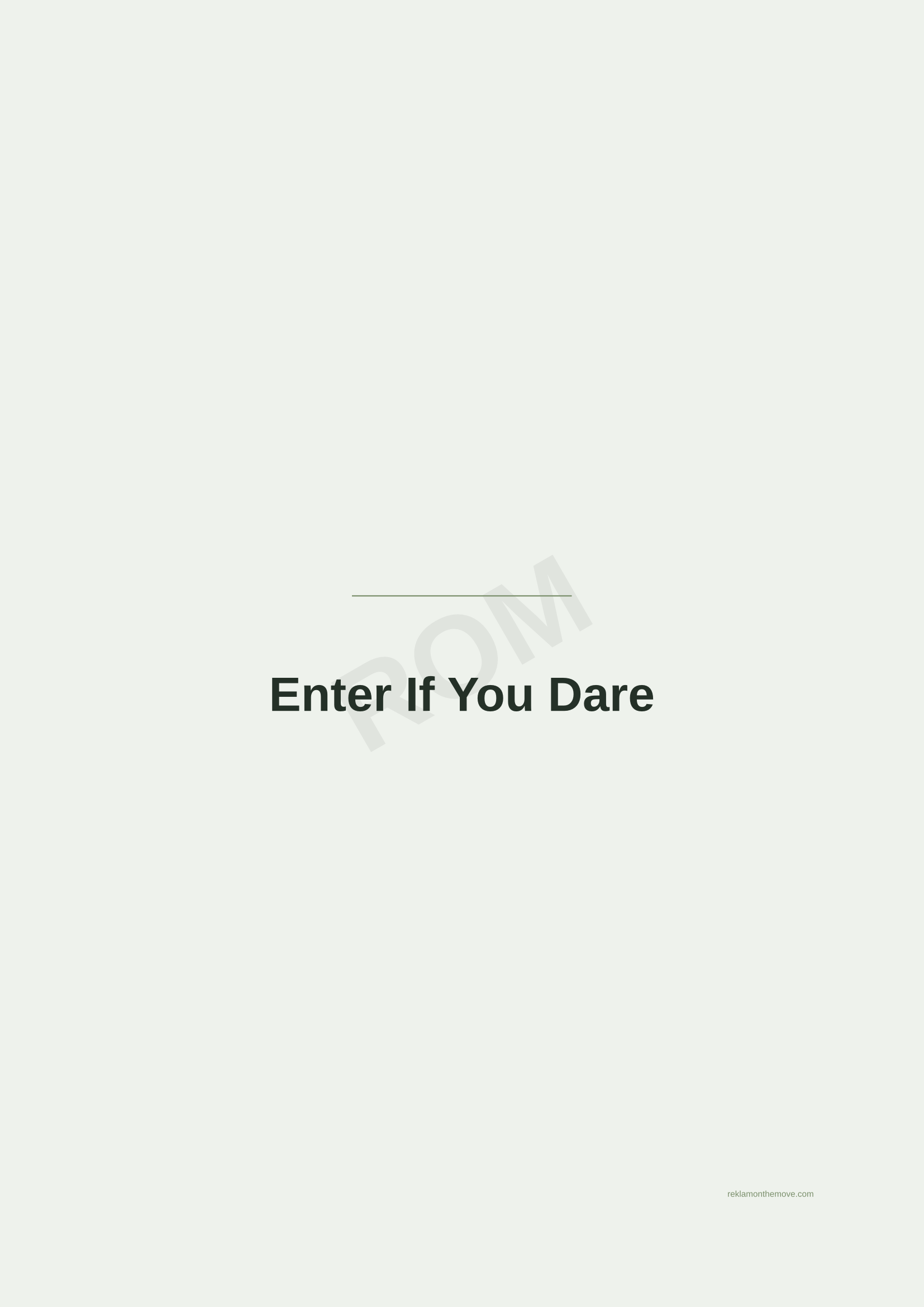Enter If You Dare · Adaçayı — ROM dijital ürün önizlemesi (filigranlı)