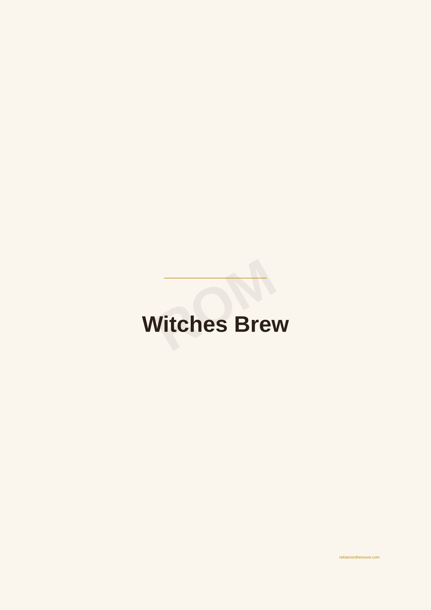 Witches Brew · Espresso — ROM dijital ürün önizlemesi (filigranlı)