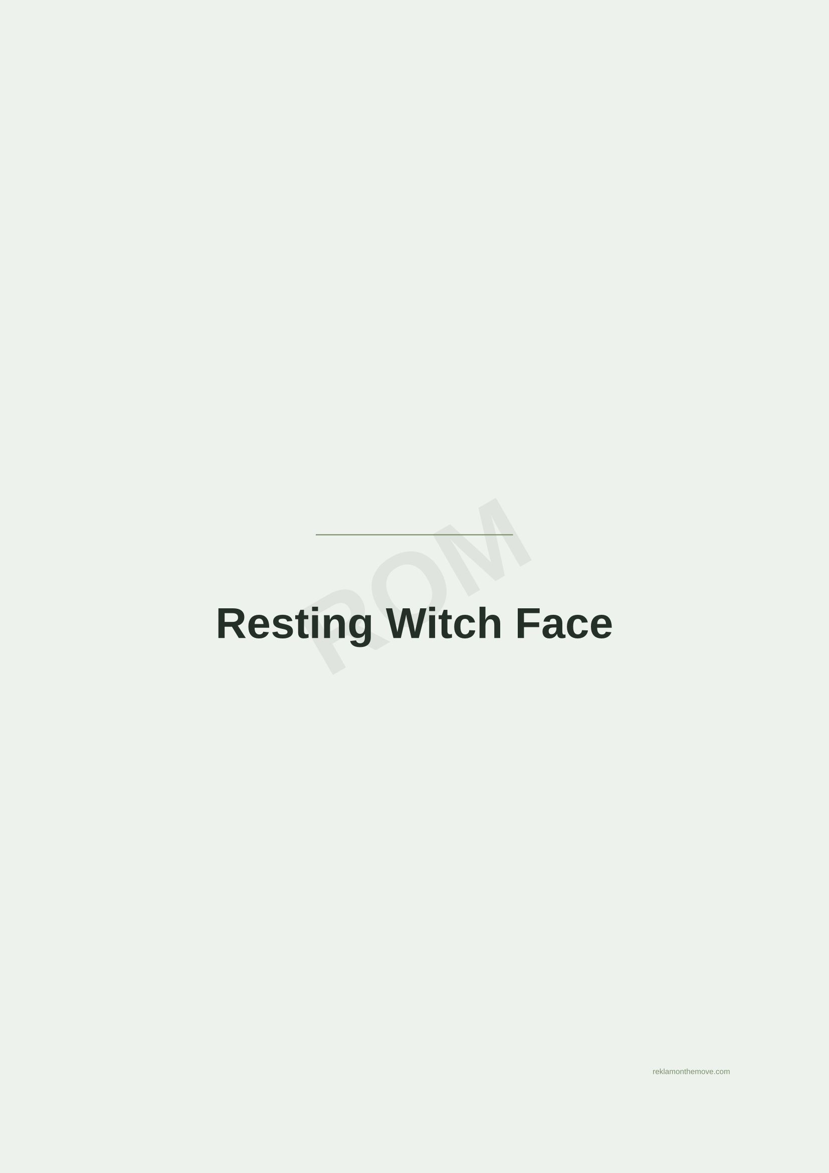 Resting Witch Face · Adaçayı — ROM dijital ürün önizlemesi (filigranlı)