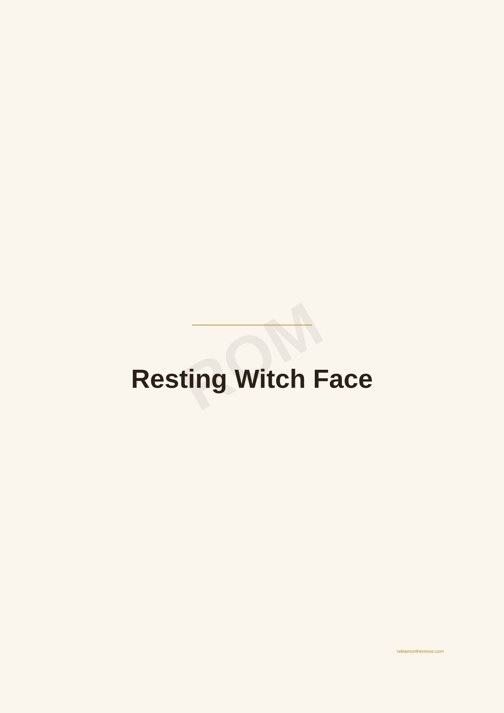 Resting Witch Face · Espresso — ROM dijital ürün önizlemesi (filigranlı)