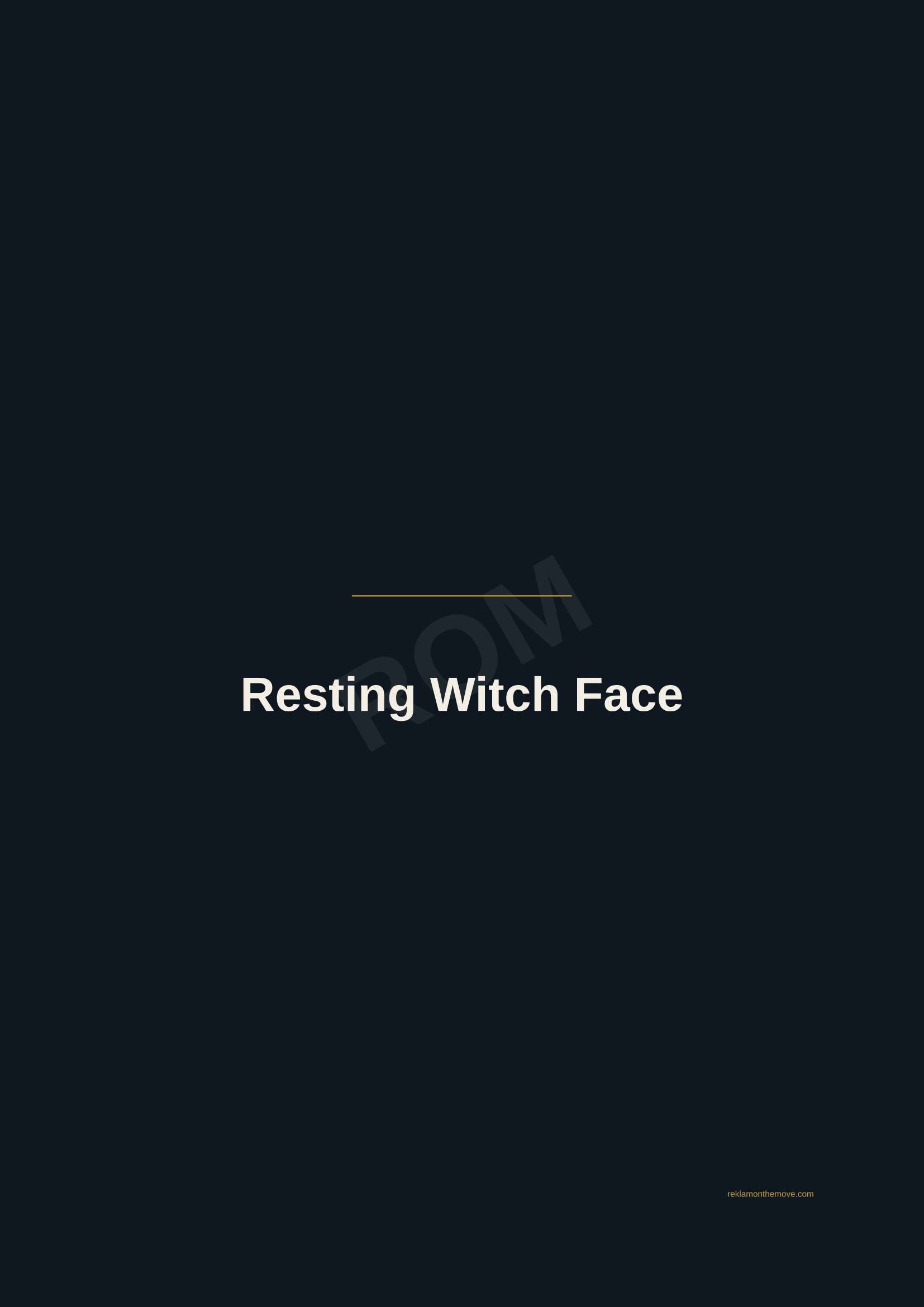 Resting Witch Face · Gece — ROM dijital ürün önizlemesi (filigranlı)
