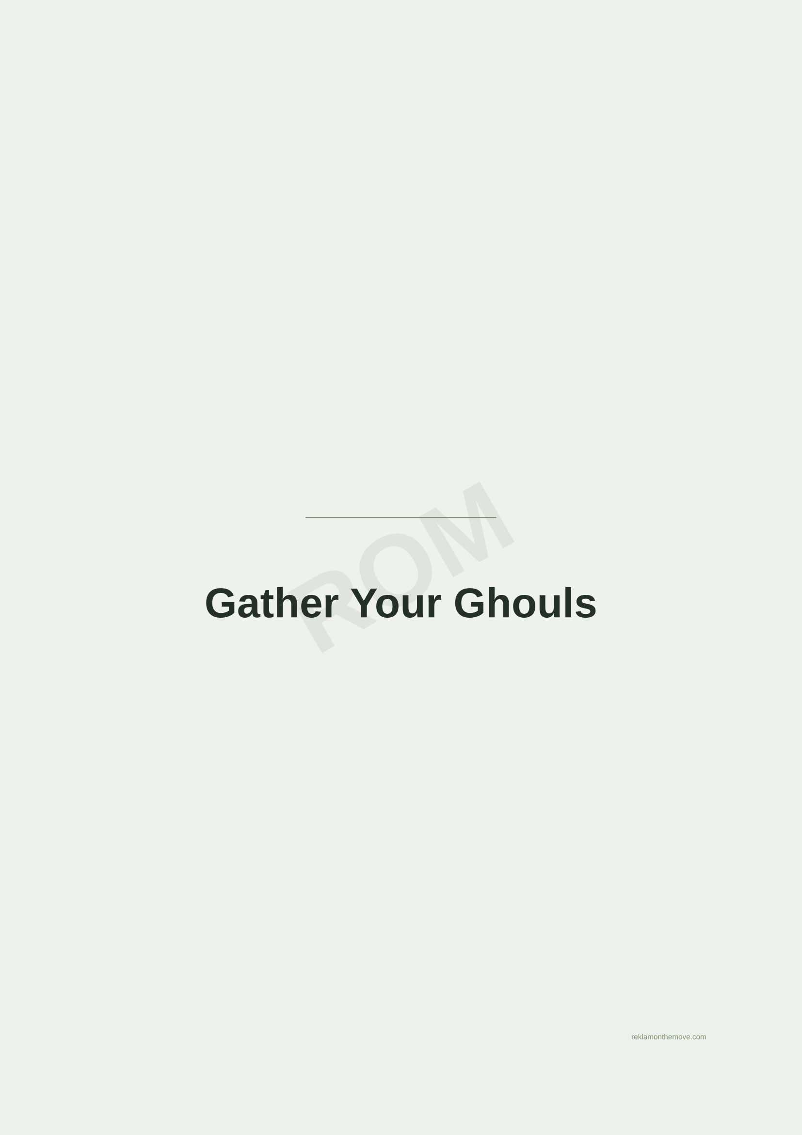 Gather Your Ghouls · Adaçayı — ROM dijital ürün önizlemesi (filigranlı)