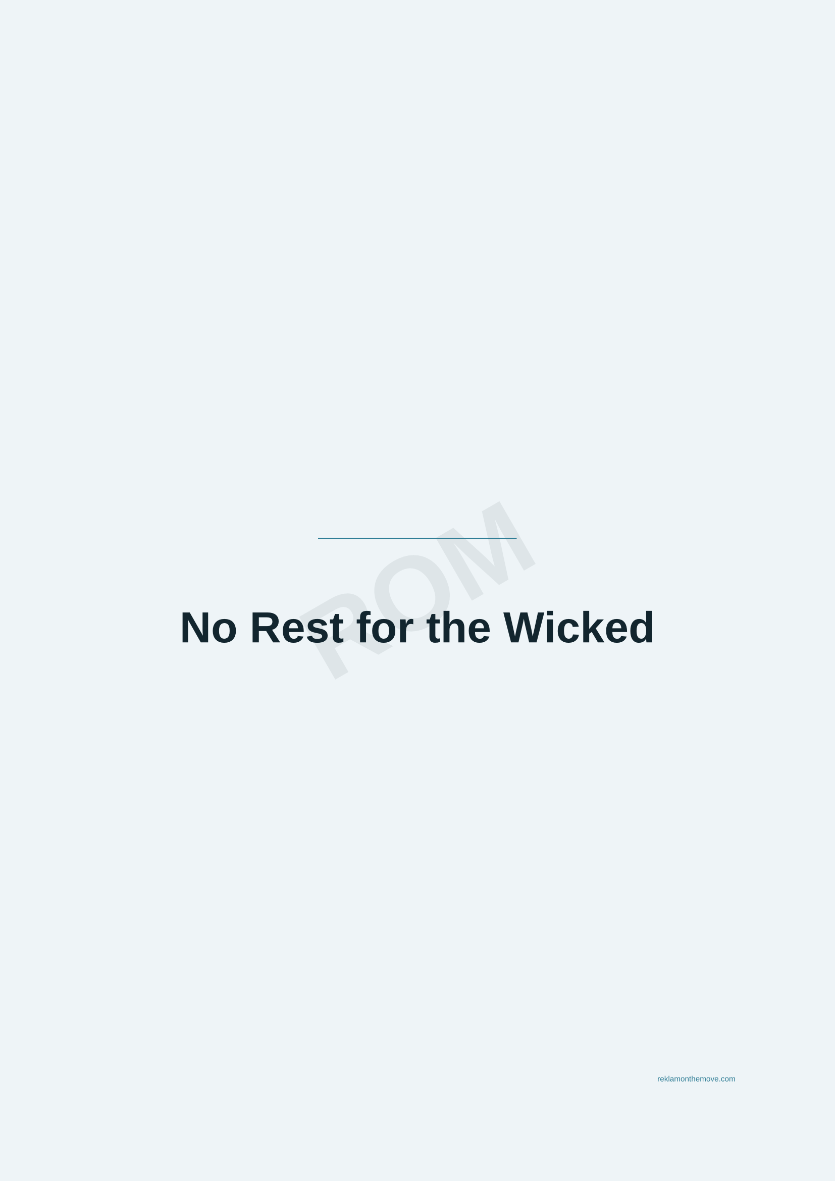 No Rest for the Wicked · Okyanus — ROM dijital ürün önizlemesi (filigranlı)