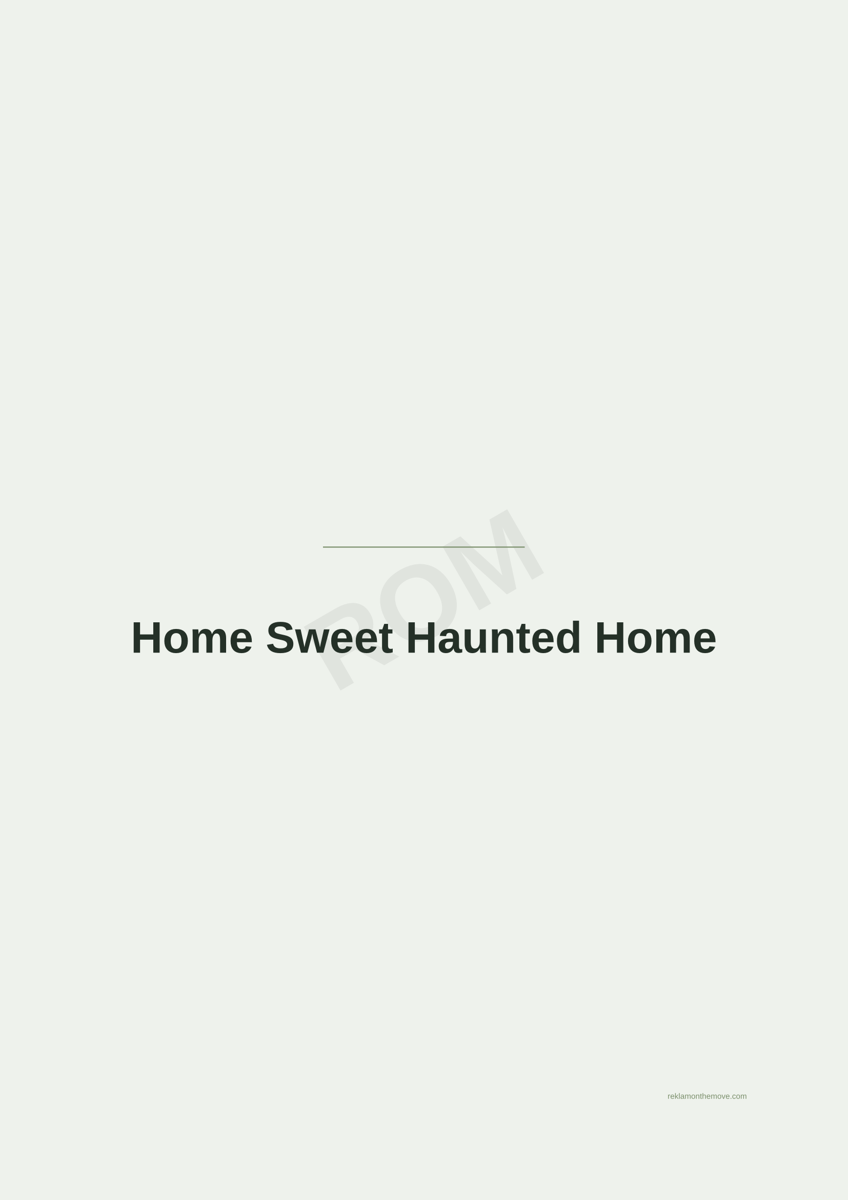 Home Sweet Haunted Home · Adaçayı — ROM dijital ürün önizlemesi (filigranlı)