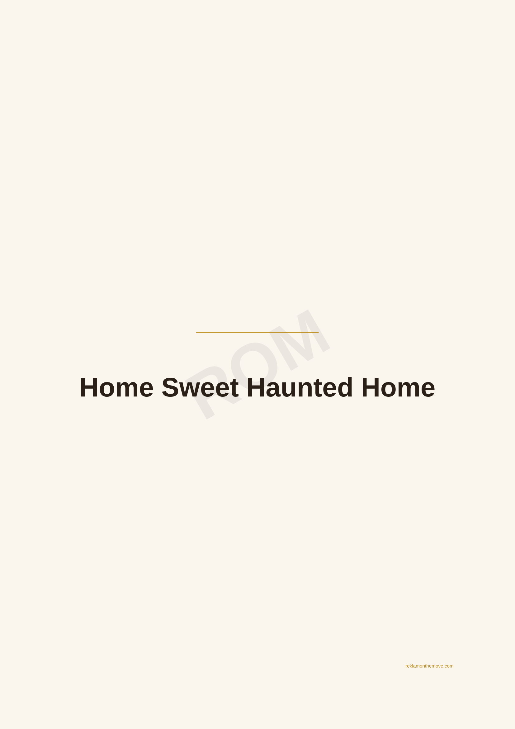 Home Sweet Haunted Home · Espresso — ROM dijital ürün önizlemesi (filigranlı)