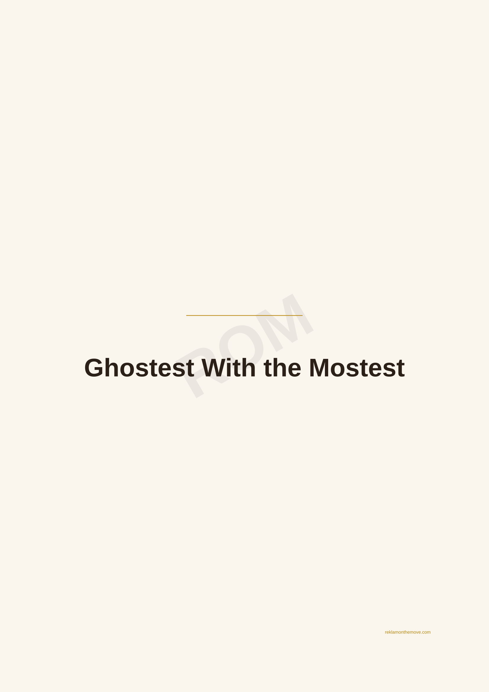 Ghostest With the Mostest · Espresso — ROM dijital ürün önizlemesi (filigranlı)