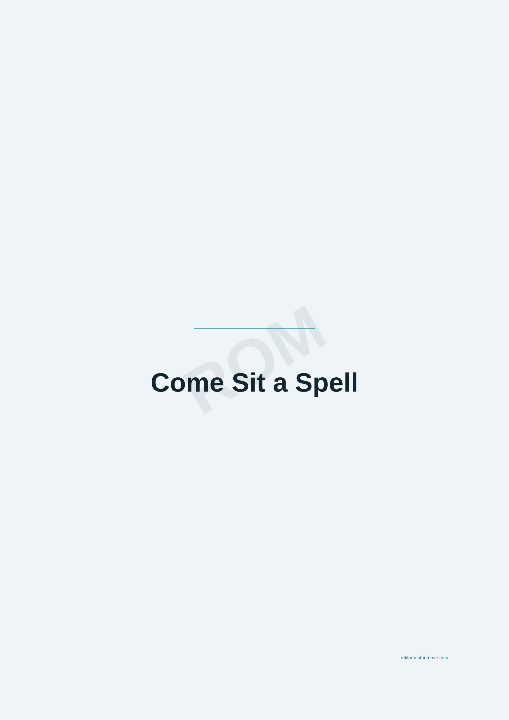 Come Sit a Spell · Okyanus — ROM dijital ürün önizlemesi (filigranlı)