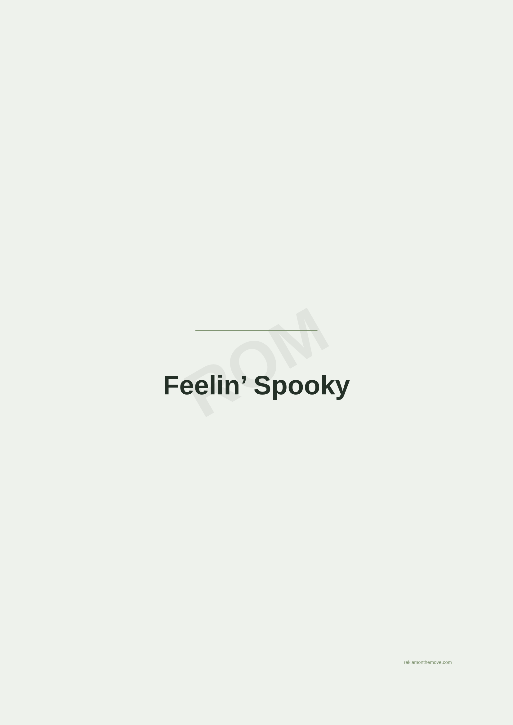 Feelin' Spooky · Adaçayı — ROM dijital ürün önizlemesi (filigranlı)